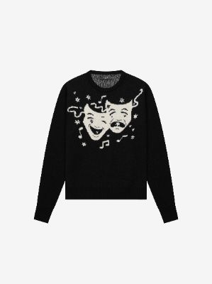 DRAMA CREW SWEATER - BLACK sold by AMIRI
