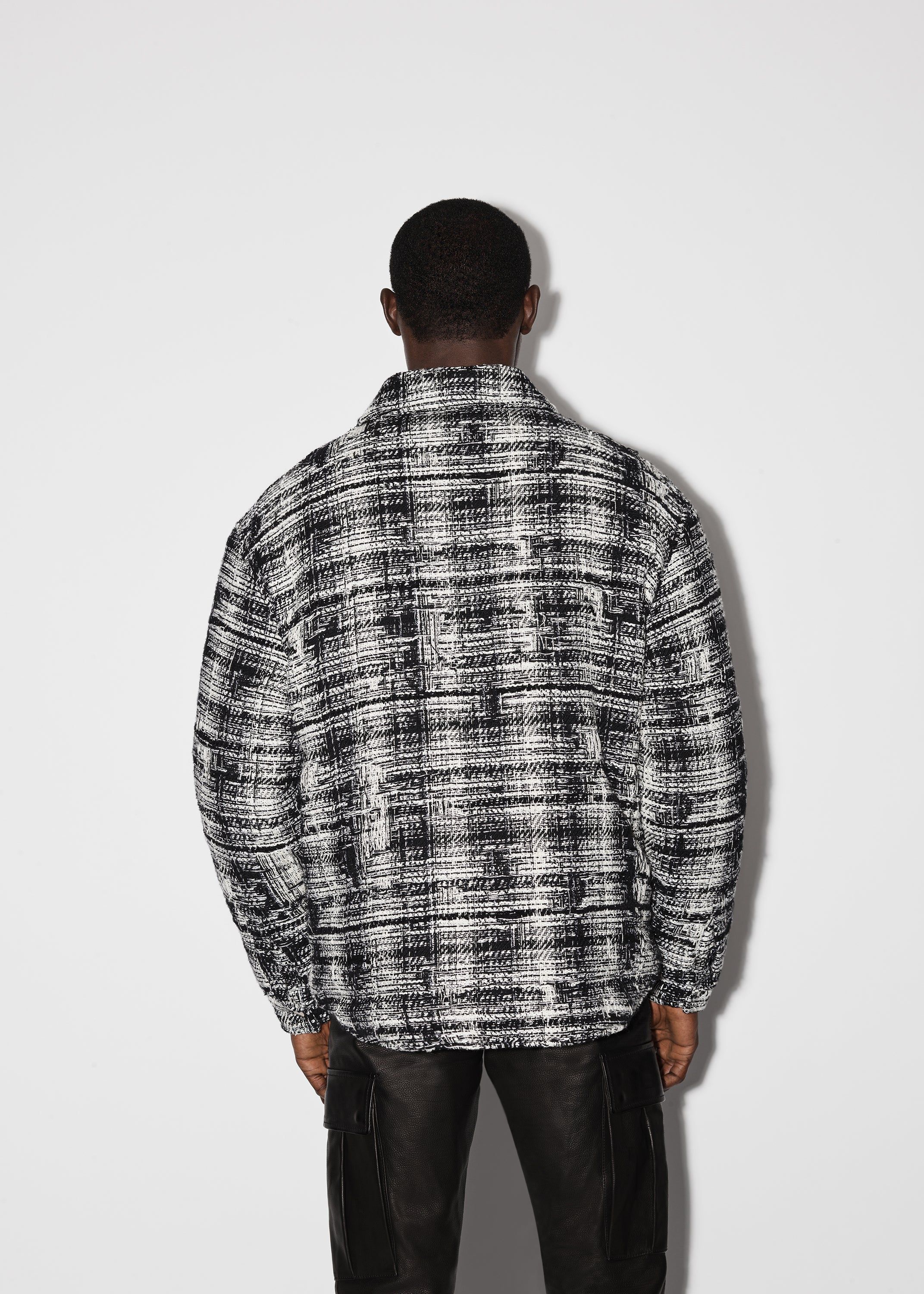 TWEED PADDED OVERSHIRT - BLACK / WHITE sold by AMIRI product image thumbnail 5