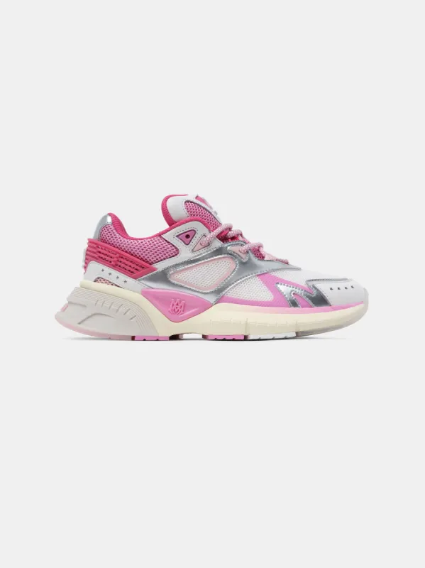 WOMEN - WOMEN'S MA RUNNER - Fuchsia Pink White Silver sold by AMIRI