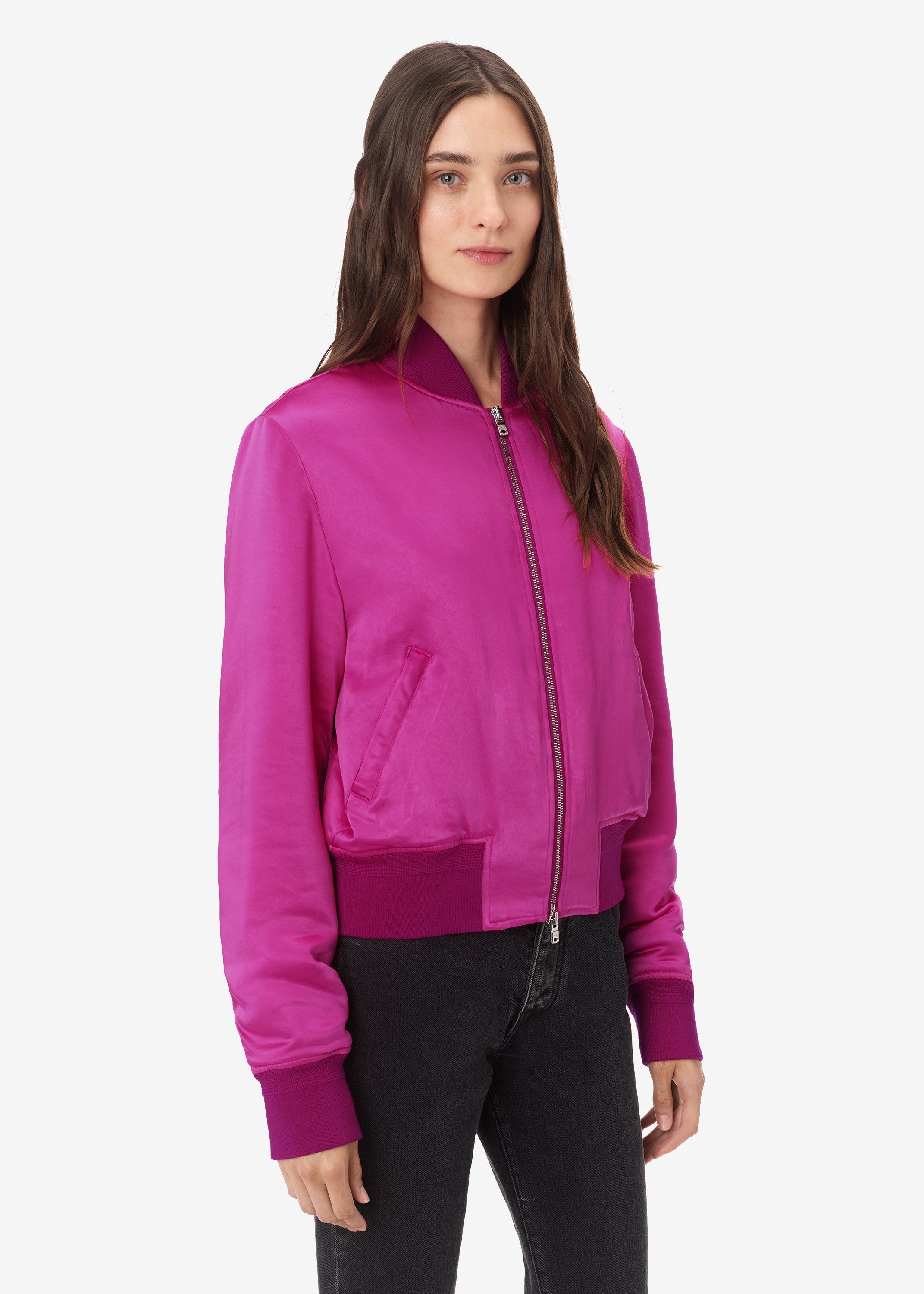 WOMEN - SATIN BOMBER - PINK sold by AMIRI product image thumbnail 3