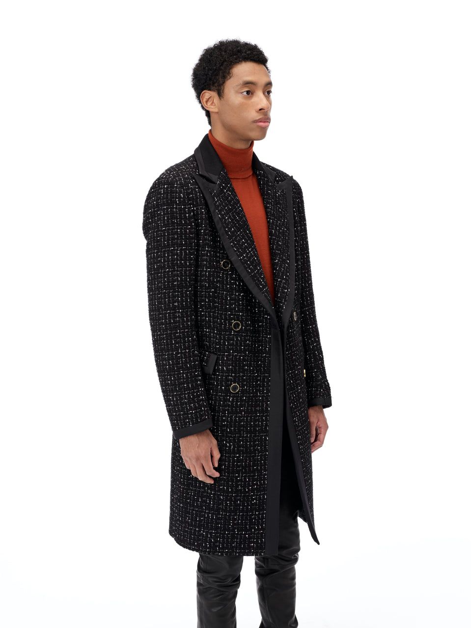 Boucle Long Coat - Black sold by AMIRI product image thumbnail 5