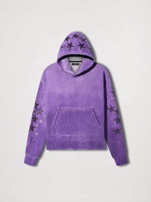PIGMENT SPRAY STAR HOODIE - HEATHER PURPLE sold by AMIRI