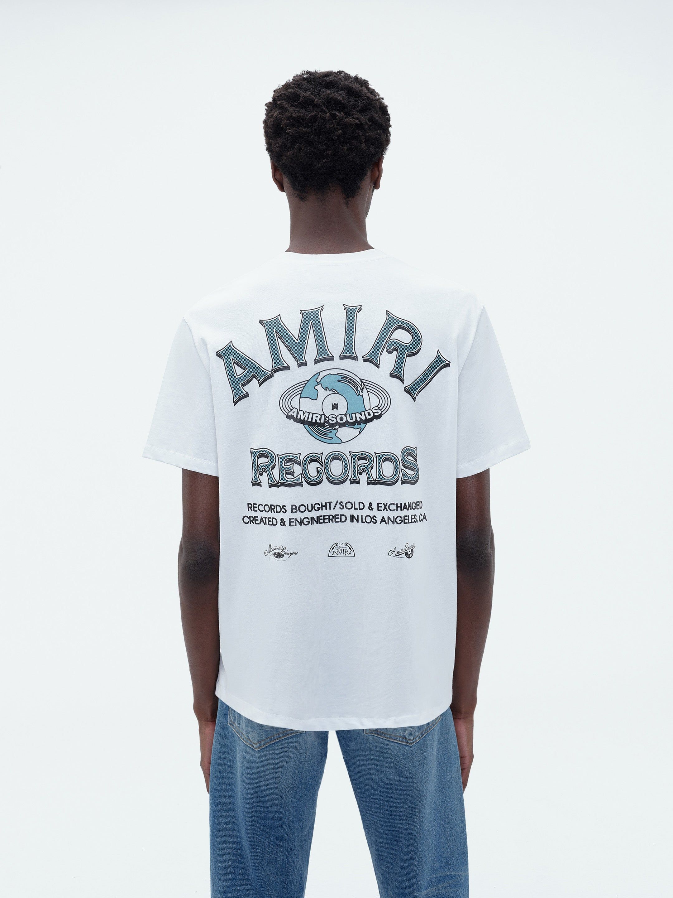 AMIRI GLOBAL RECORDS TEE - WHITE | Parallel