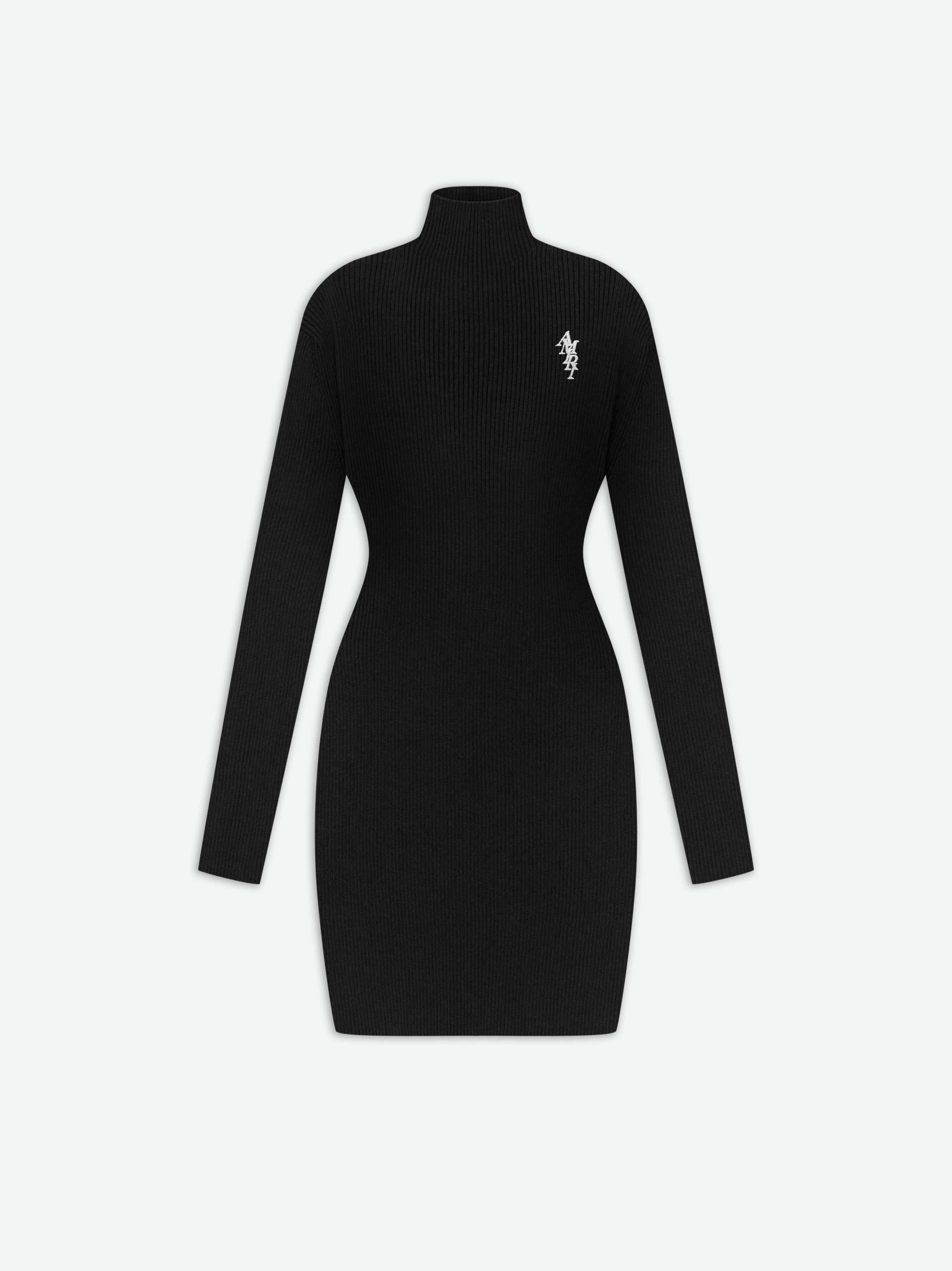 WOMEN - AMIRI STACK KNIT MINI DRESS - Black sold by AMIRI