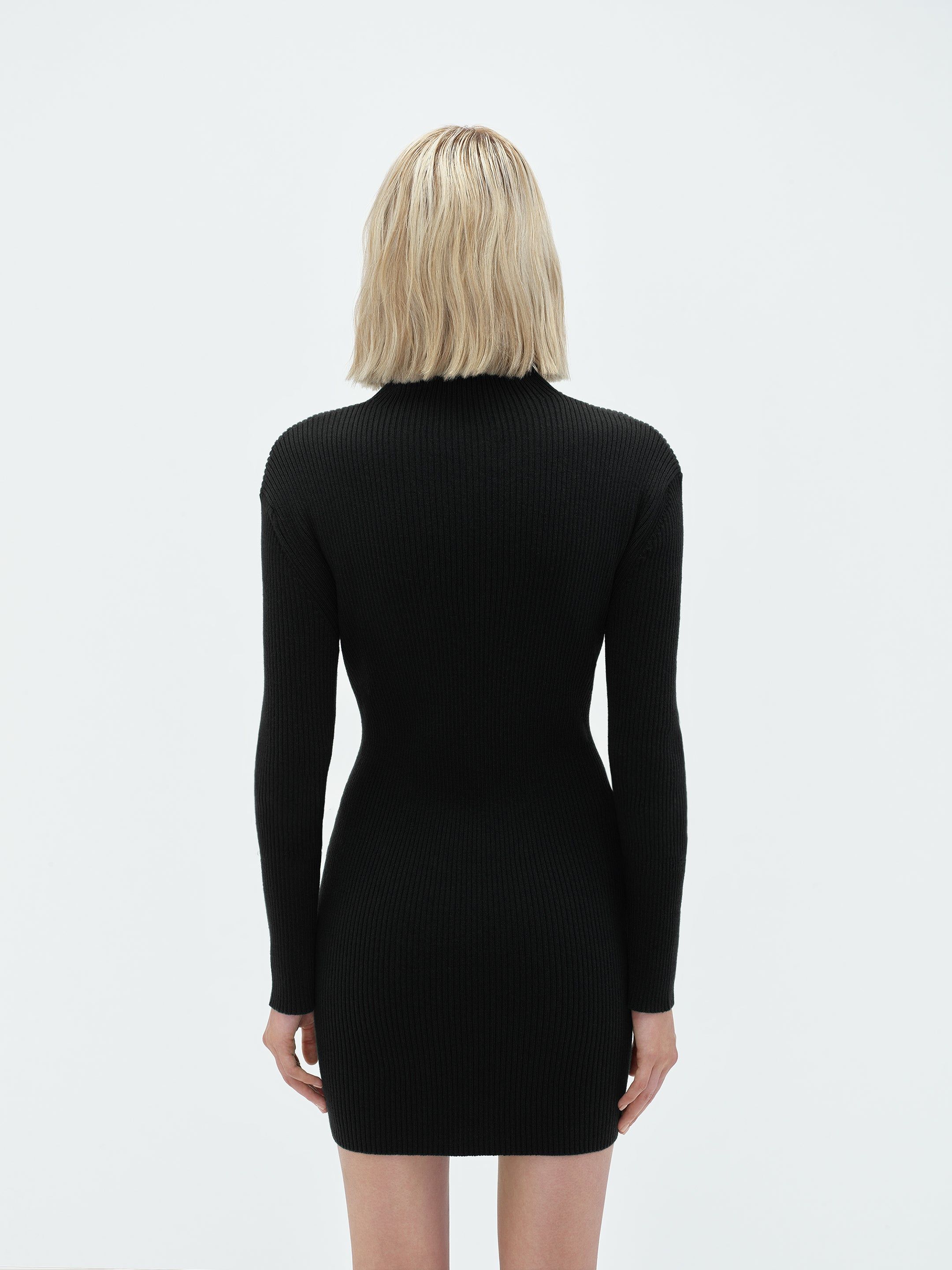 WOMEN - AMIRI STACK KNIT MINI DRESS - Black sold by AMIRI product image thumbnail 5