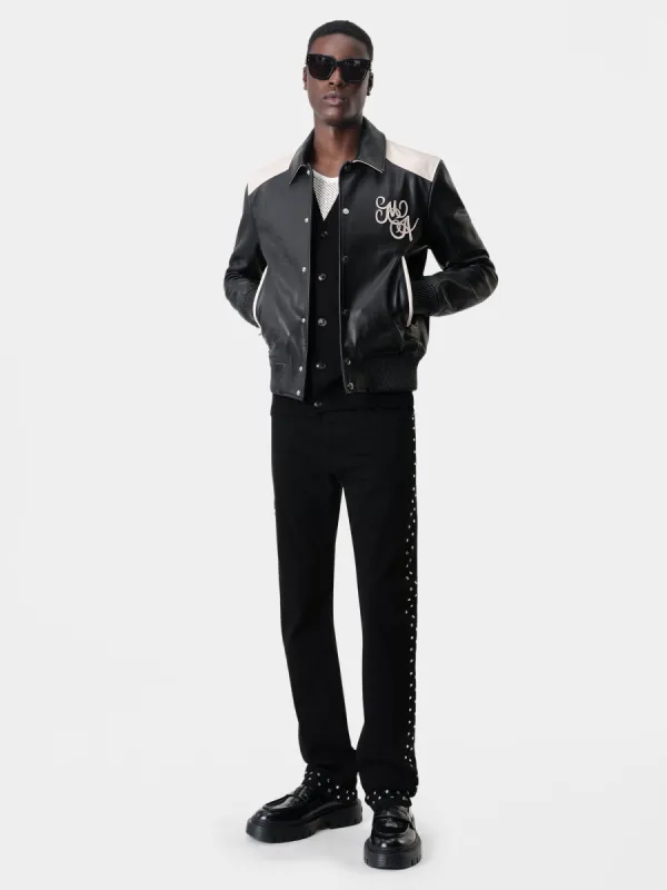 STAR CRYSTAL SLIM JEAN - Black sold by AMIRI