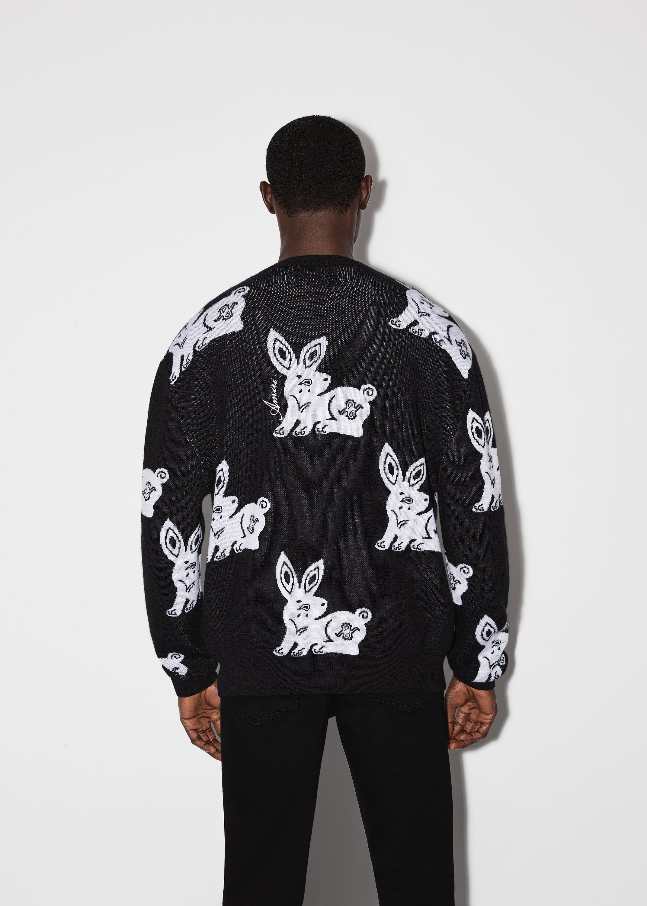 RABBIT REPEAT CARDIGAN - BLACK_WHITE sold by AMIRI product image thumbnail 4