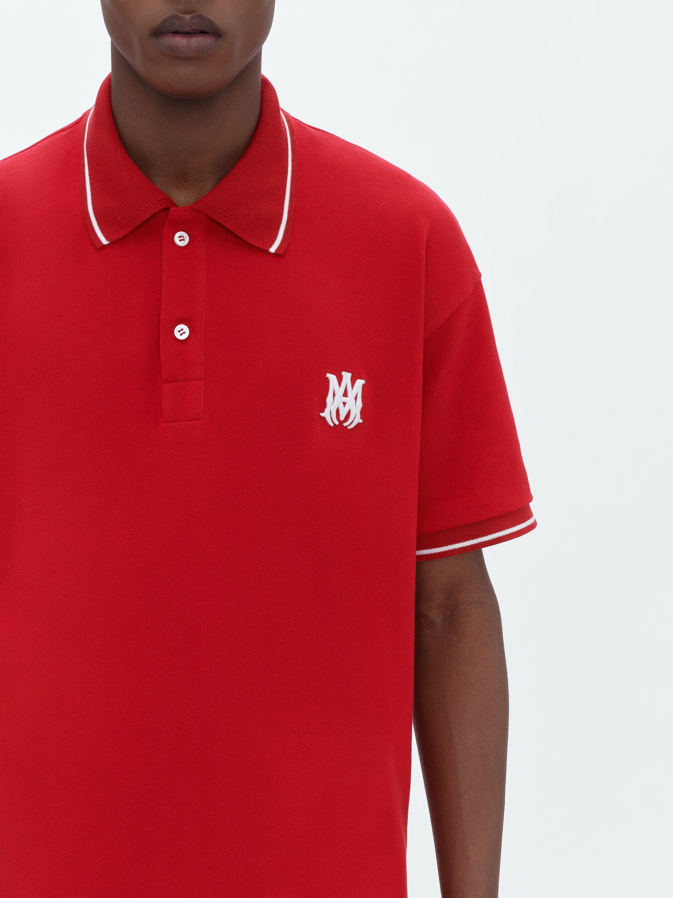 M.A. TIPPED PIQUE POLO - RED sold by AMIRI product image thumbnail 5
