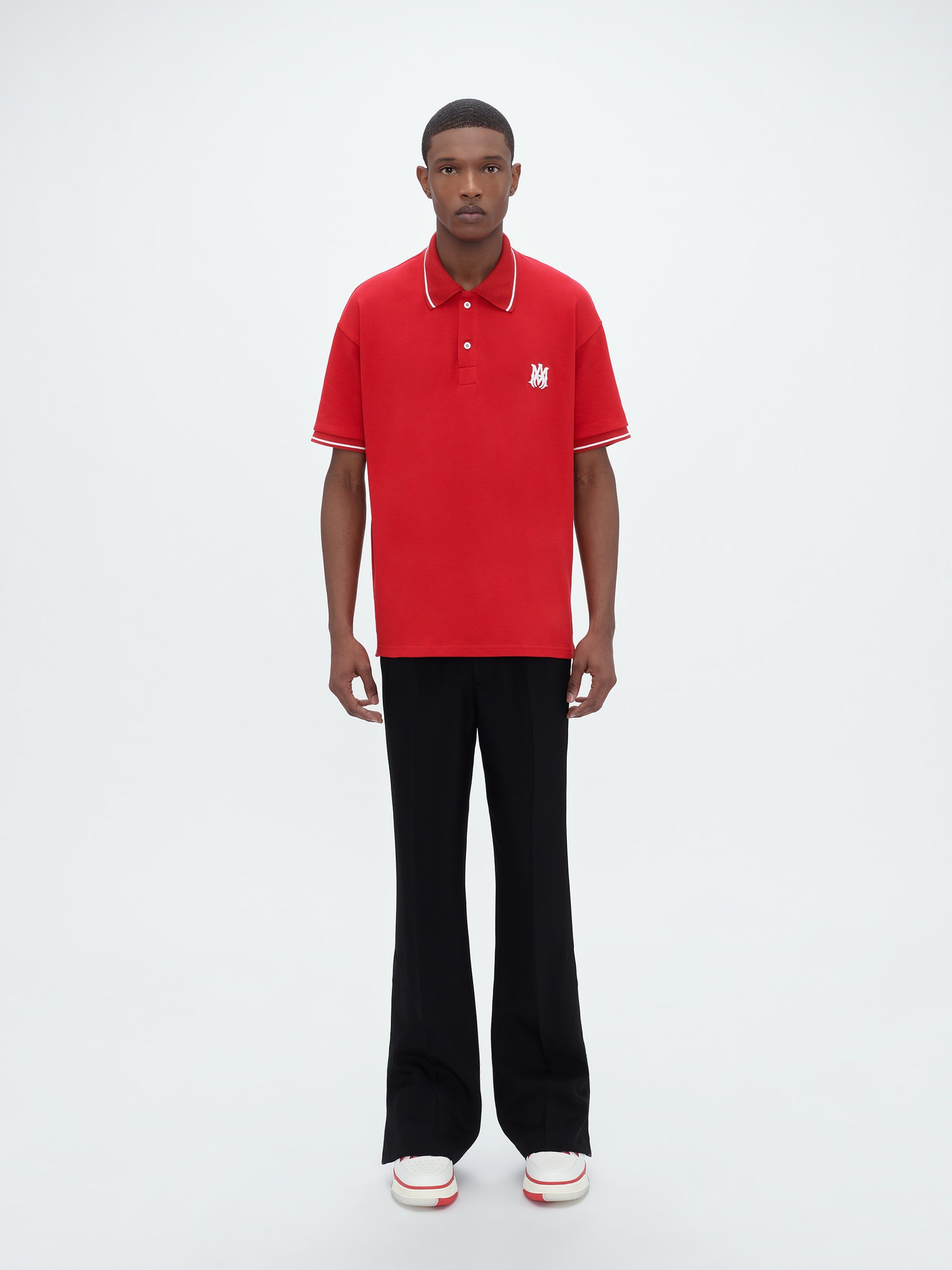 M.A. TIPPED PIQUE POLO - RED sold by AMIRI product image thumbnail 2
