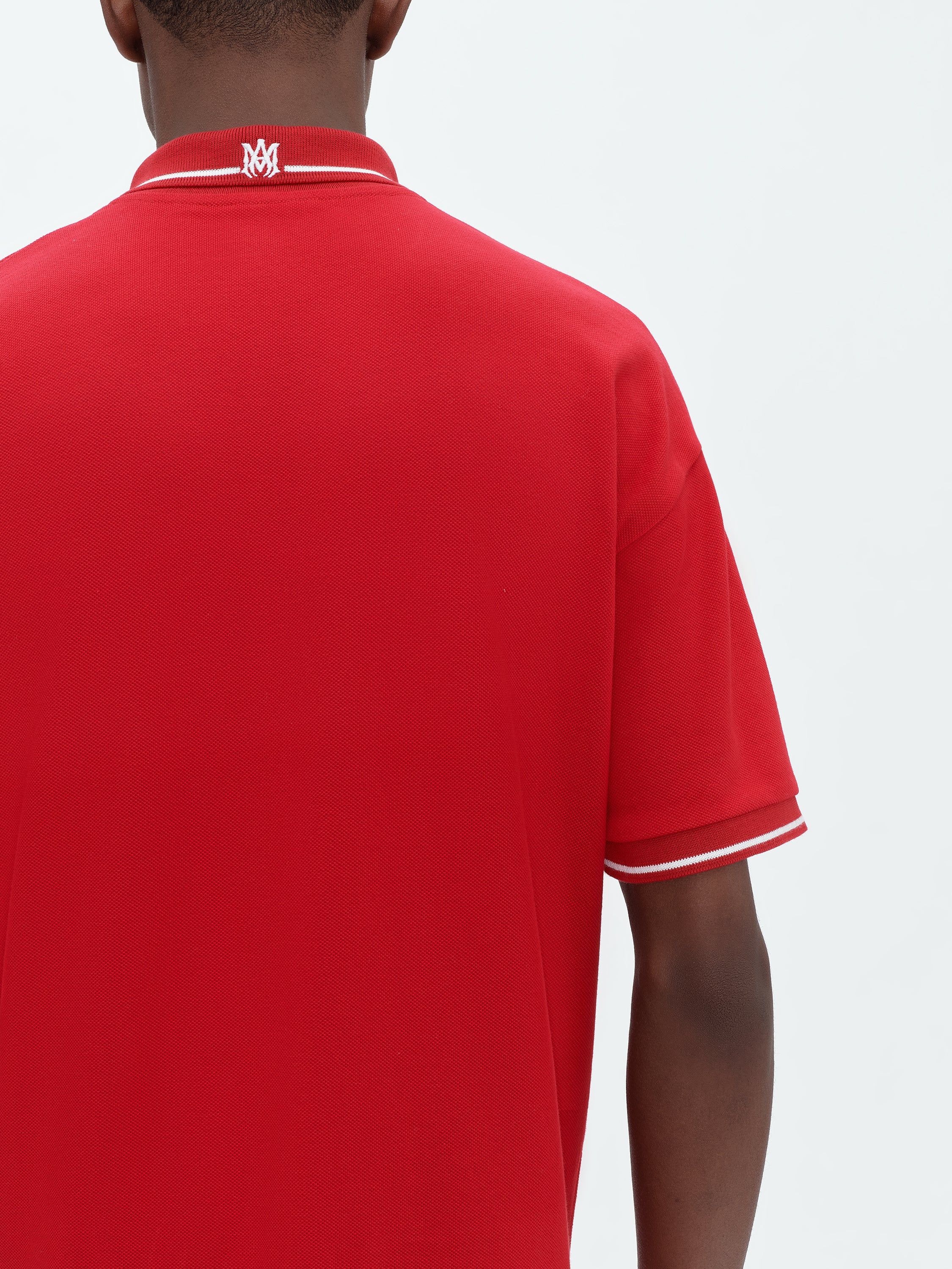 M.A. TIPPED PIQUE POLO - RED sold by AMIRI product image thumbnail 6