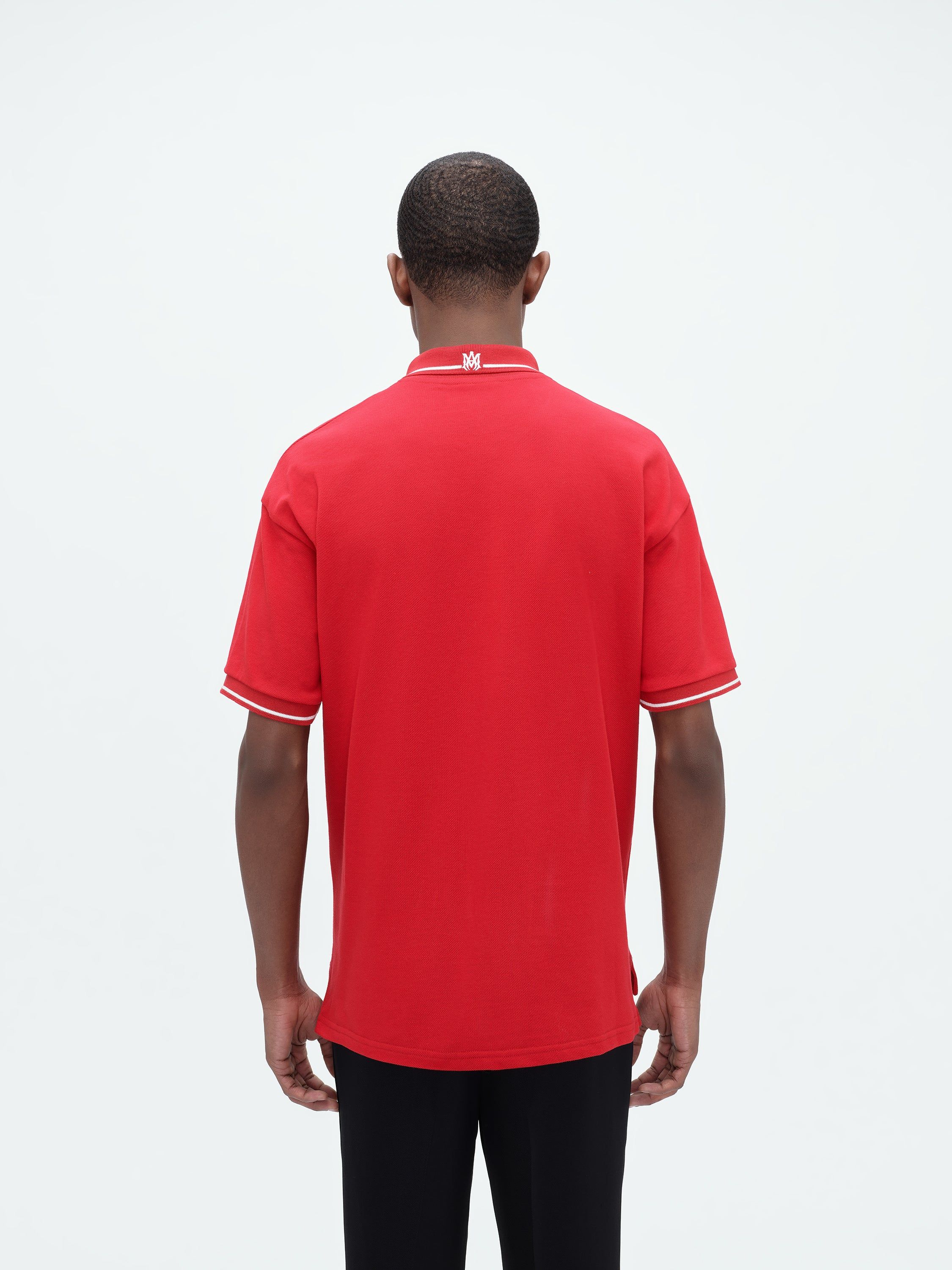 M.A. TIPPED PIQUE POLO - RED sold by AMIRI product image thumbnail 4