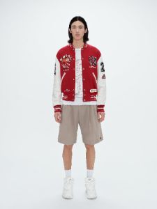 VINTAGE PATCH VARSITY BOMBER - RED sold by AMIRI
