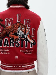 VINTAGE PATCH VARSITY BOMBER - RED sold by AMIRI
