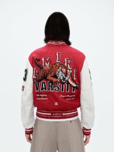 VINTAGE PATCH VARSITY BOMBER - RED sold by AMIRI