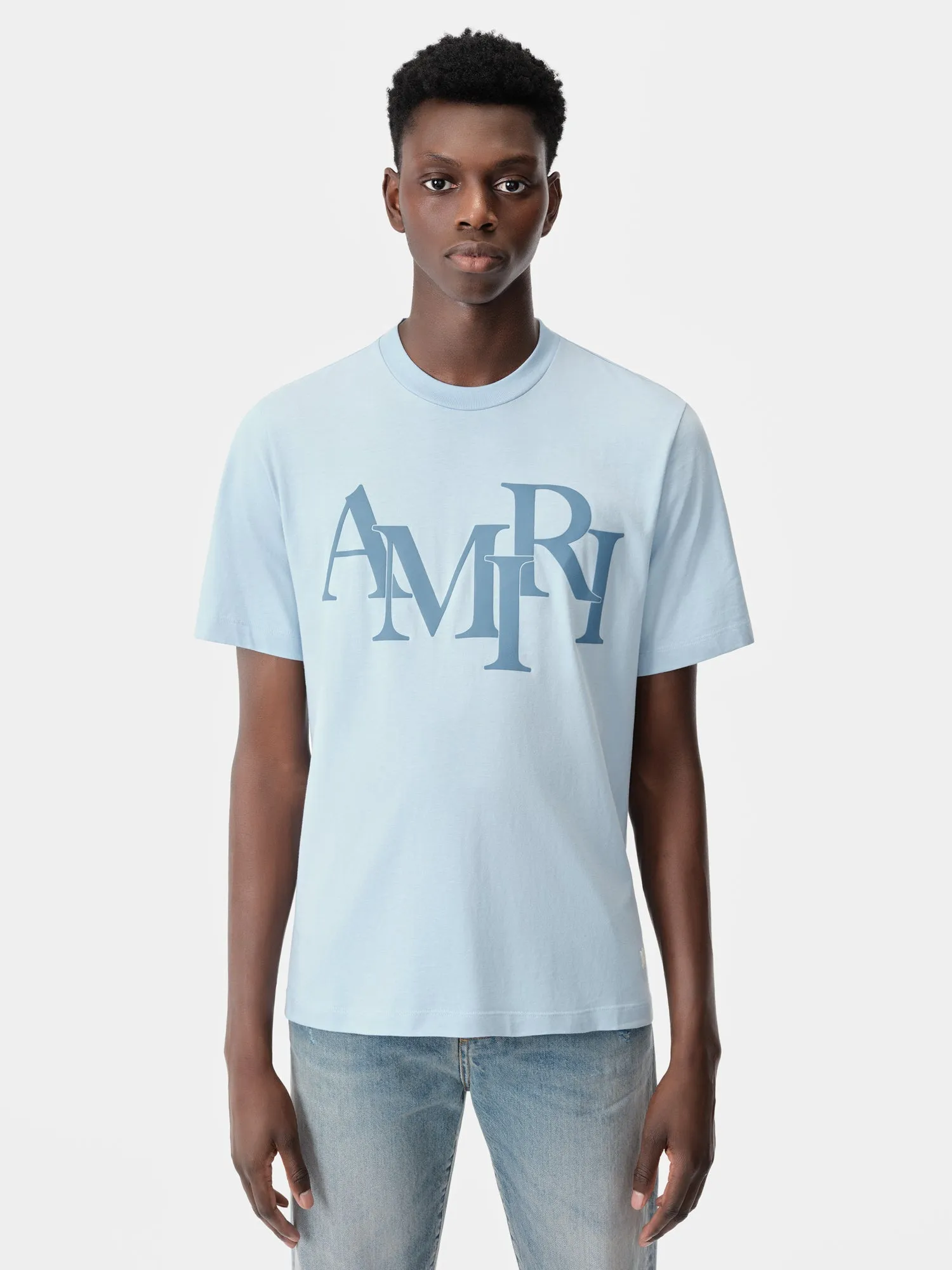AMIRI STAGGERED TEE - Cerulean sold by AMIRI product image thumbnail 2