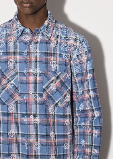 BLEACH BANDANA PLAID - BLUE sold by AMIRI product image thumbnail 5