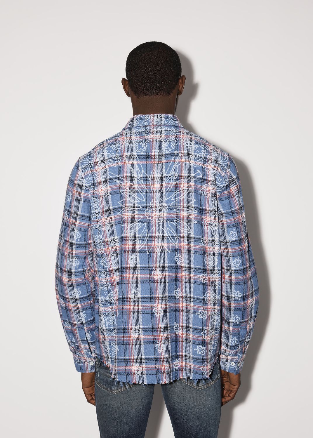 BLEACH BANDANA PLAID - BLUE sold by AMIRI product image thumbnail 4