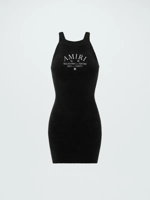 WOMEN - RACER BACK TANK DRESS - BLACK sold by AMIRI