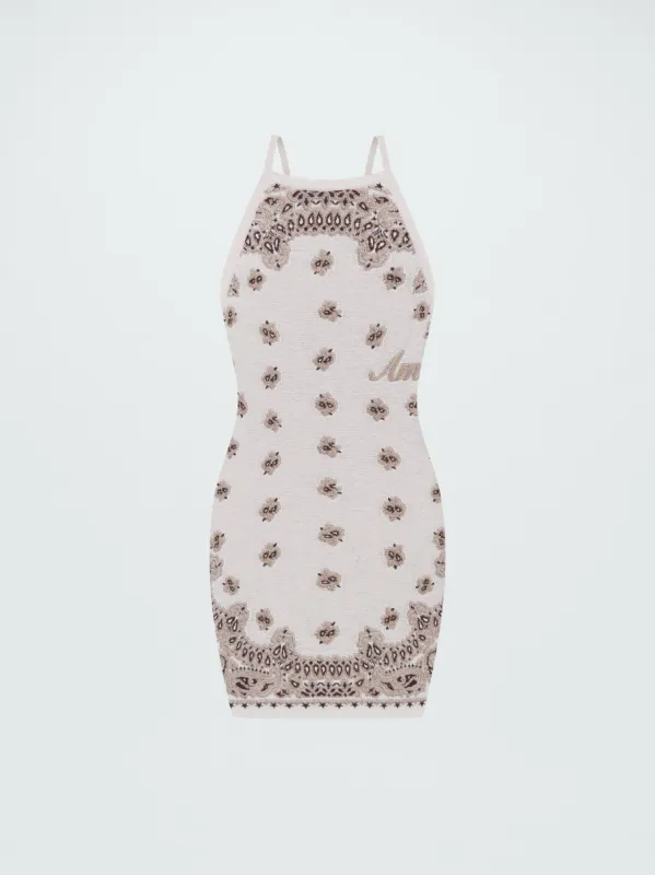 WOMEN - BANDANA HALTER NECK DRESS - WHITE made by AMIRI