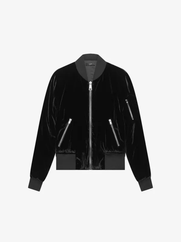 VELVET BOMBER - BLACK made by AMIRI