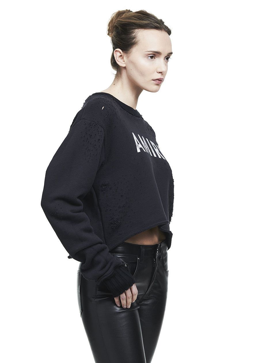 AMIRI CROPPED SHOTGUN CREW BLACK sold by AMIRI product image thumbnail 2