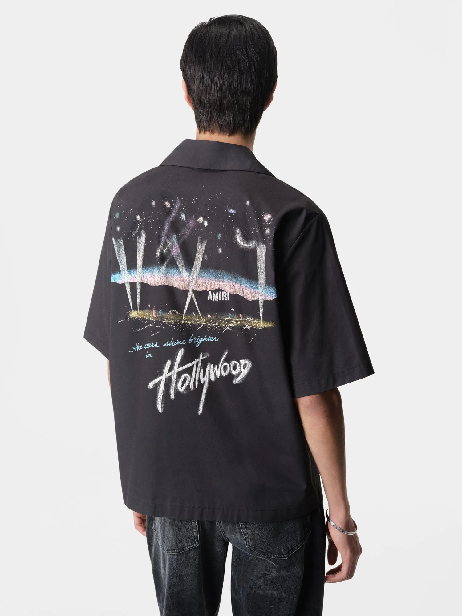 HOLLYWOOD LIGHTS CAMP SHIRT - Black sold by AMIRI product image thumbnail 3