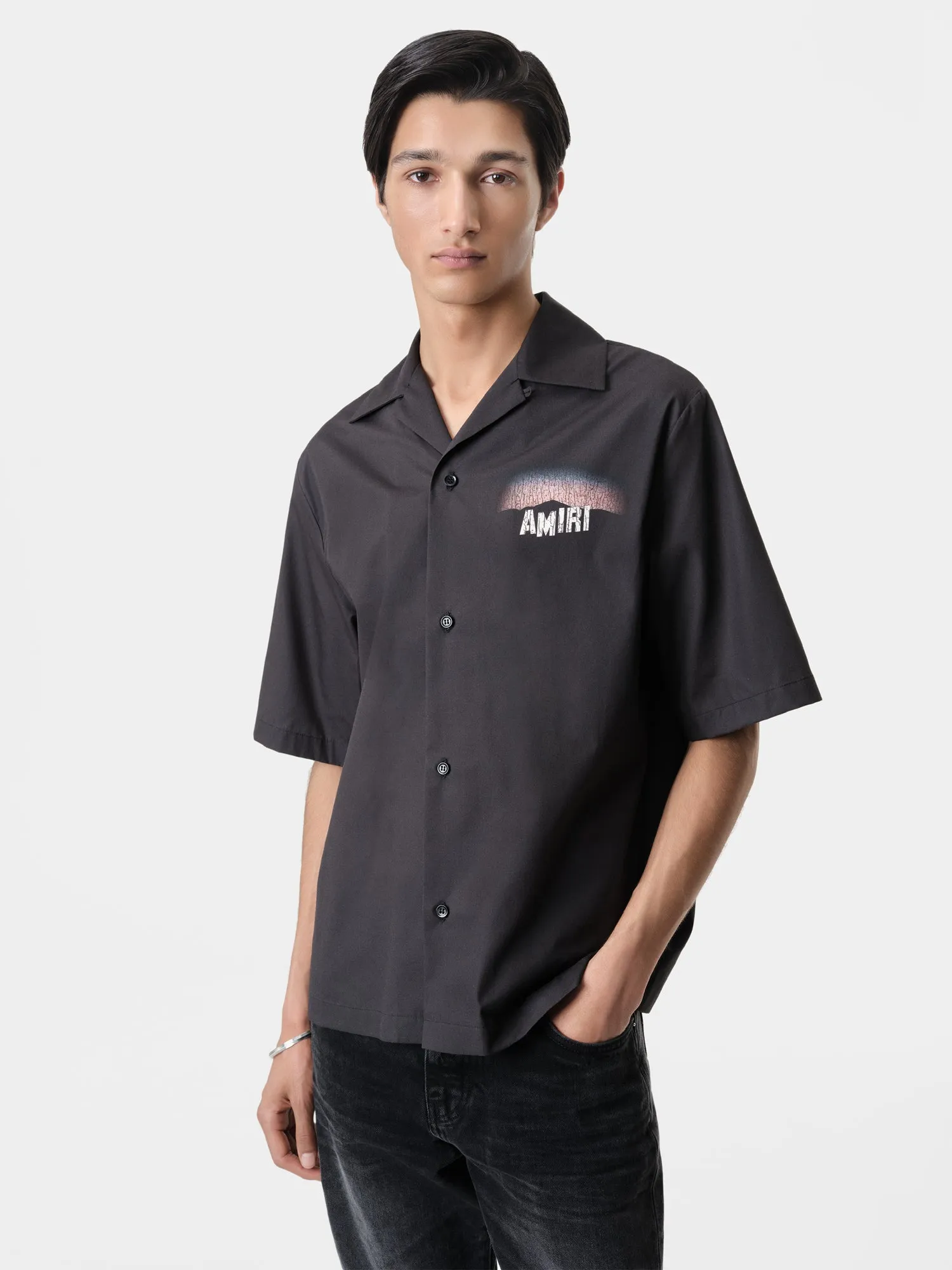 HOLLYWOOD LIGHTS CAMP SHIRT - Black sold by AMIRI product image thumbnail 2