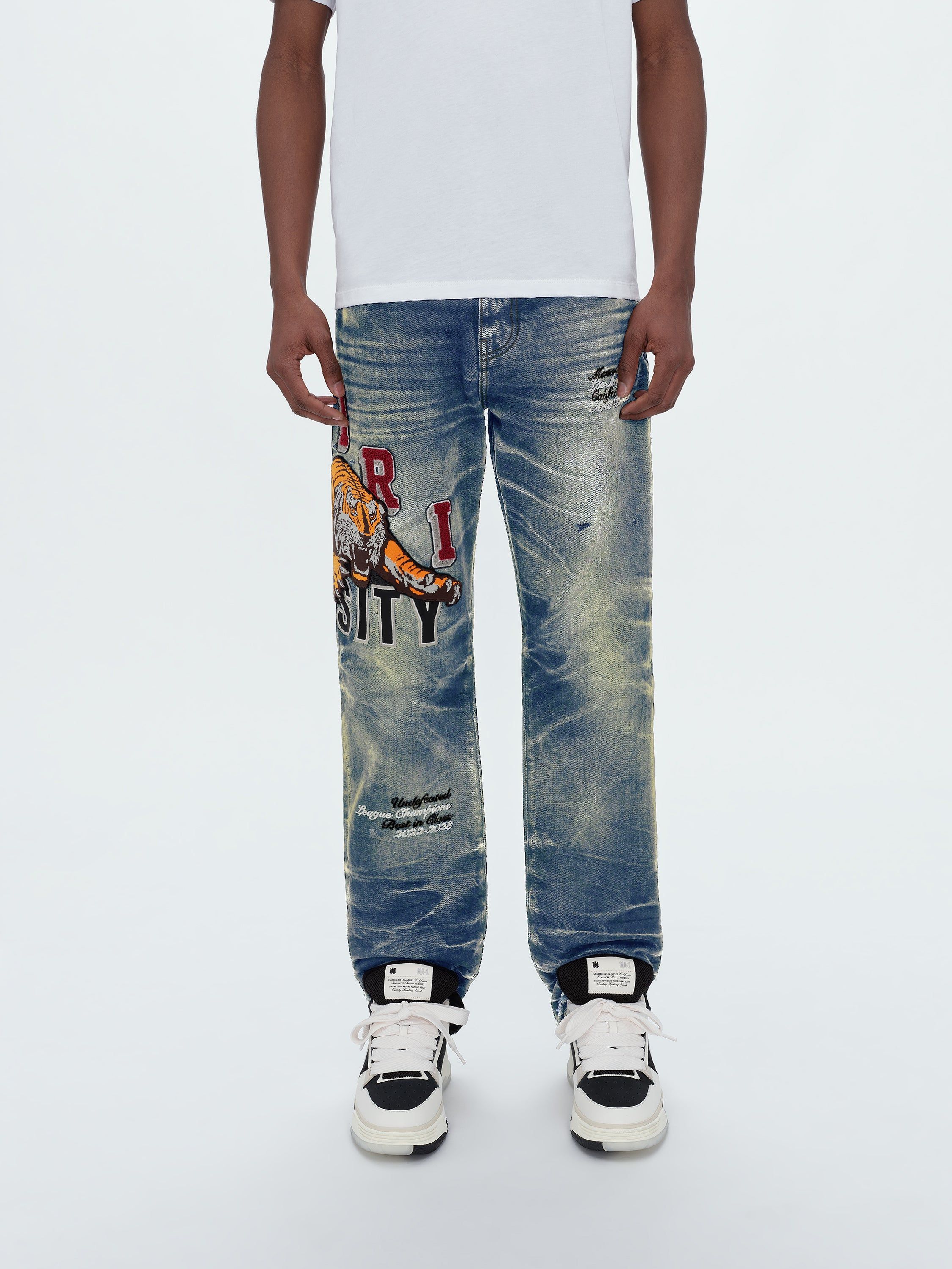 VARSITY TIGER STRAIGHT JEAN - VINTAGE INDIGO sold by AMIRI product image thumbnail 3