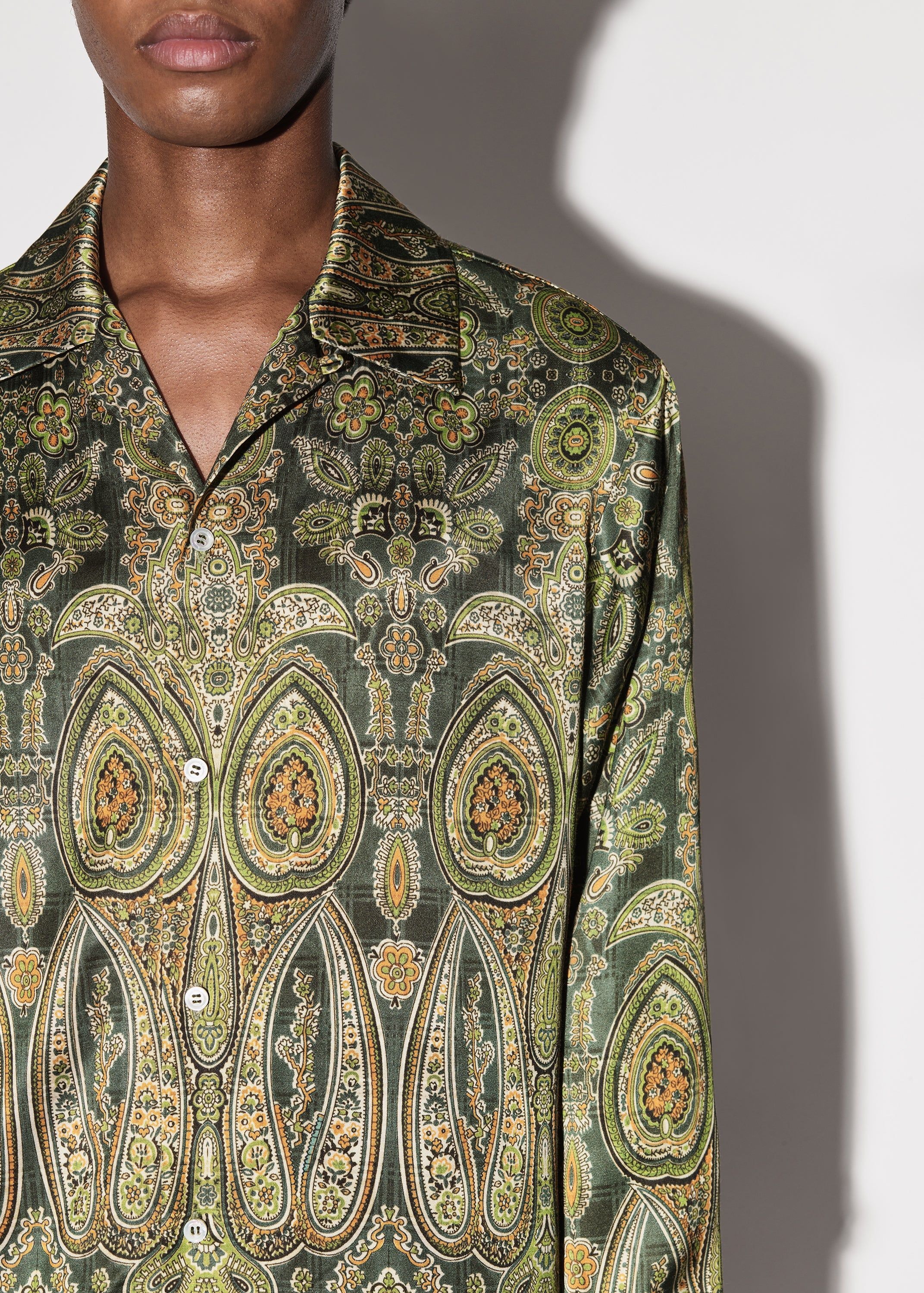 TAPESTRY BOWLING SHIRT - GREEN sold by AMIRI product image thumbnail 5