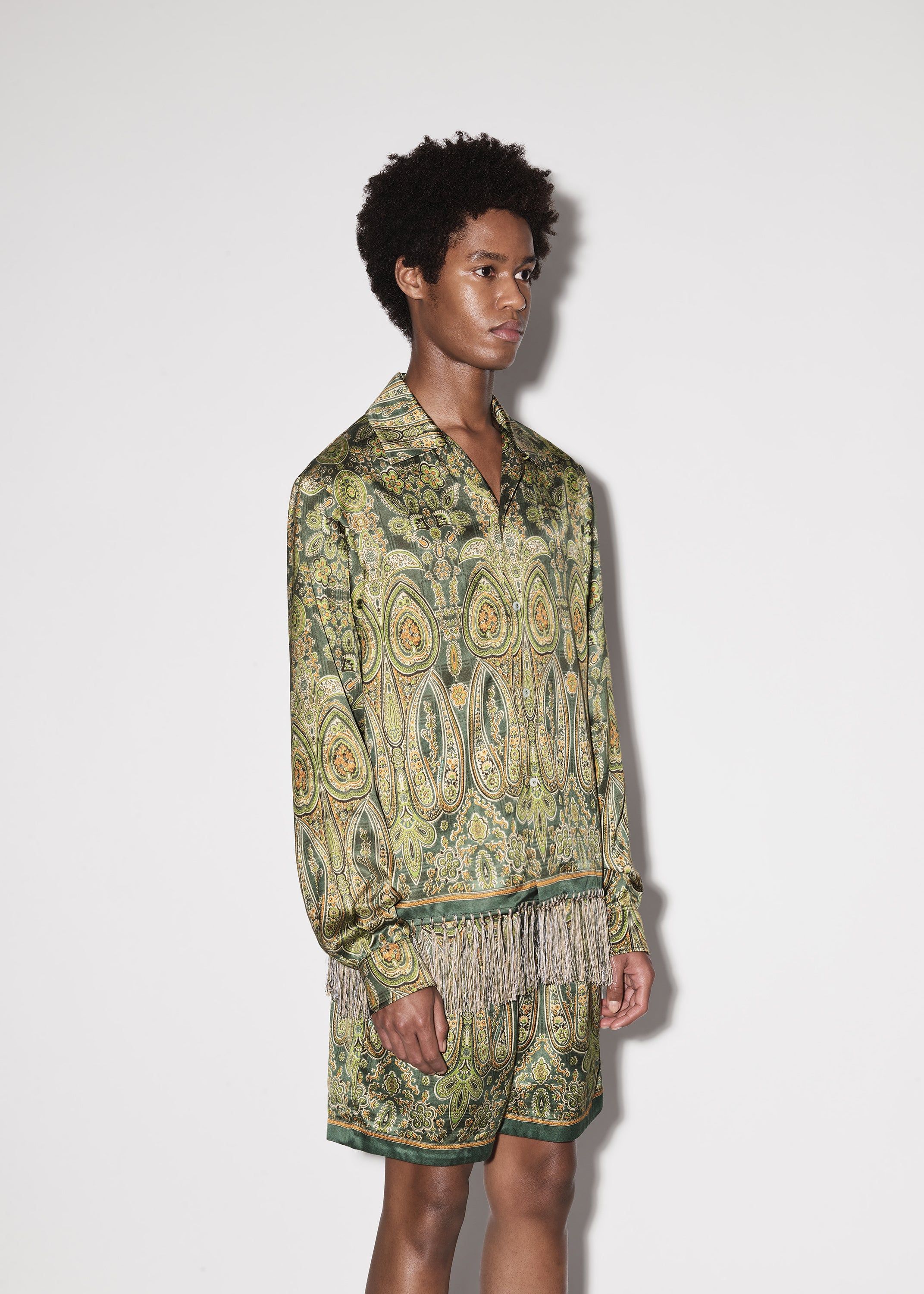 TAPESTRY BOWLING SHIRT - GREEN sold by AMIRI product image thumbnail 3