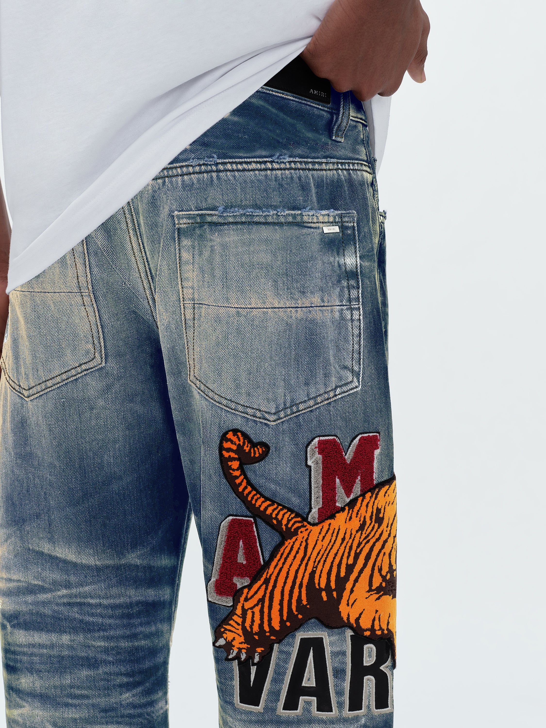 VARSITY TIGER STRAIGHT JEAN - VINTAGE INDIGO sold by AMIRI product image thumbnail 7