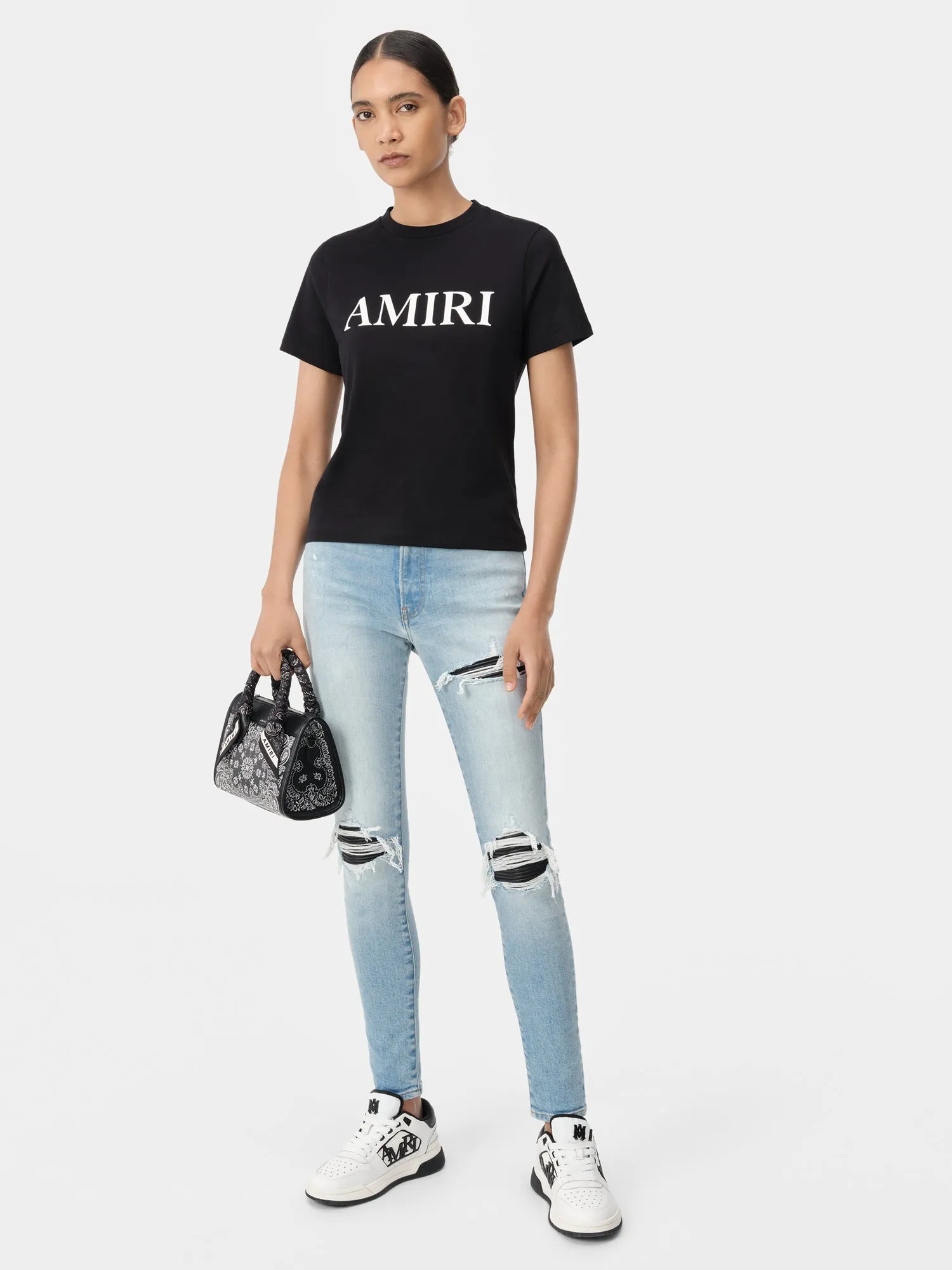 WOMEN - WOMEN'S AMIRI CORE LOGO TEE - Black sold by AMIRI