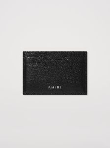 ICONIC EMBOSSED LEATHER CARD HOLDER - BLACK sold by AMIRI