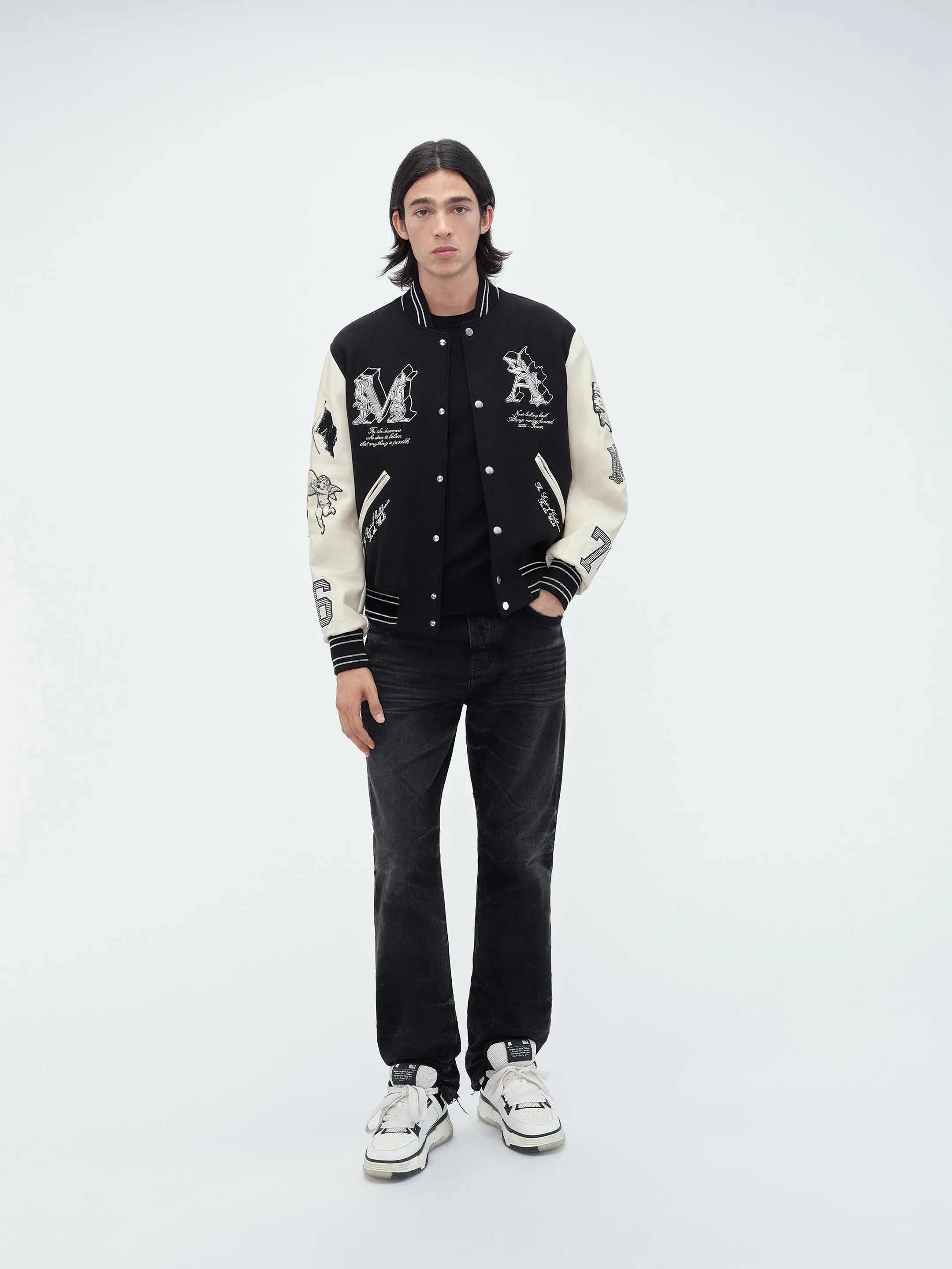 MA ANGEL VARSITY JACKET - Black sold by AMIRI product image thumbnail 2