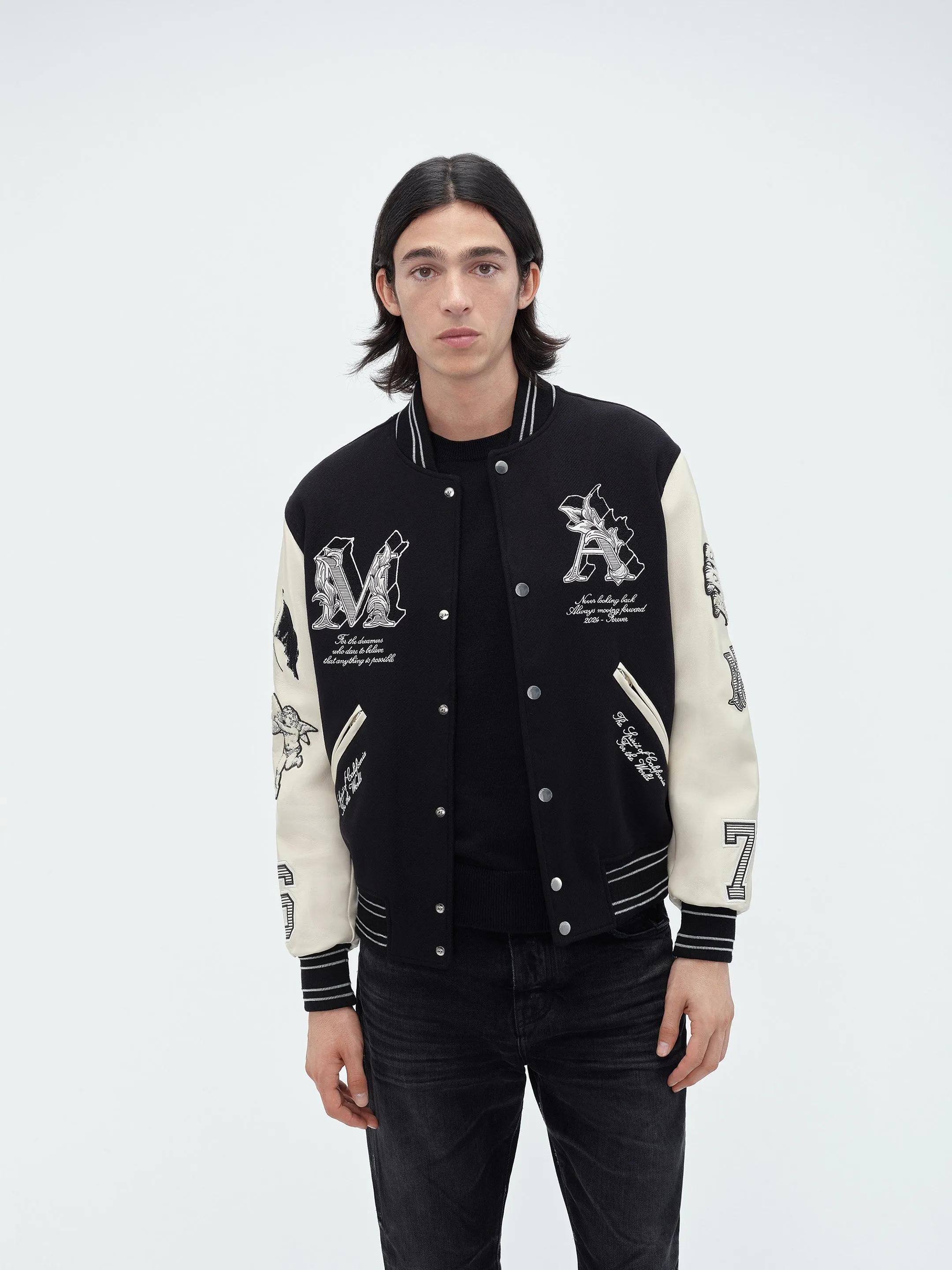 MA ANGEL VARSITY JACKET - Black sold by AMIRI product image thumbnail 3