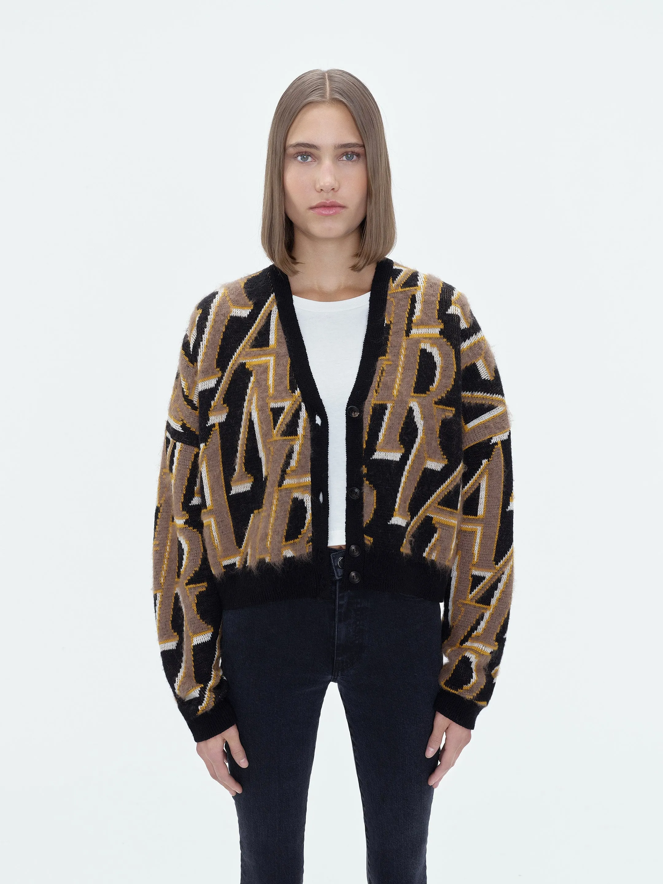 WOMEN - AMIRI REPEAT CARDIGAN - Black sold by AMIRI product image thumbnail 3