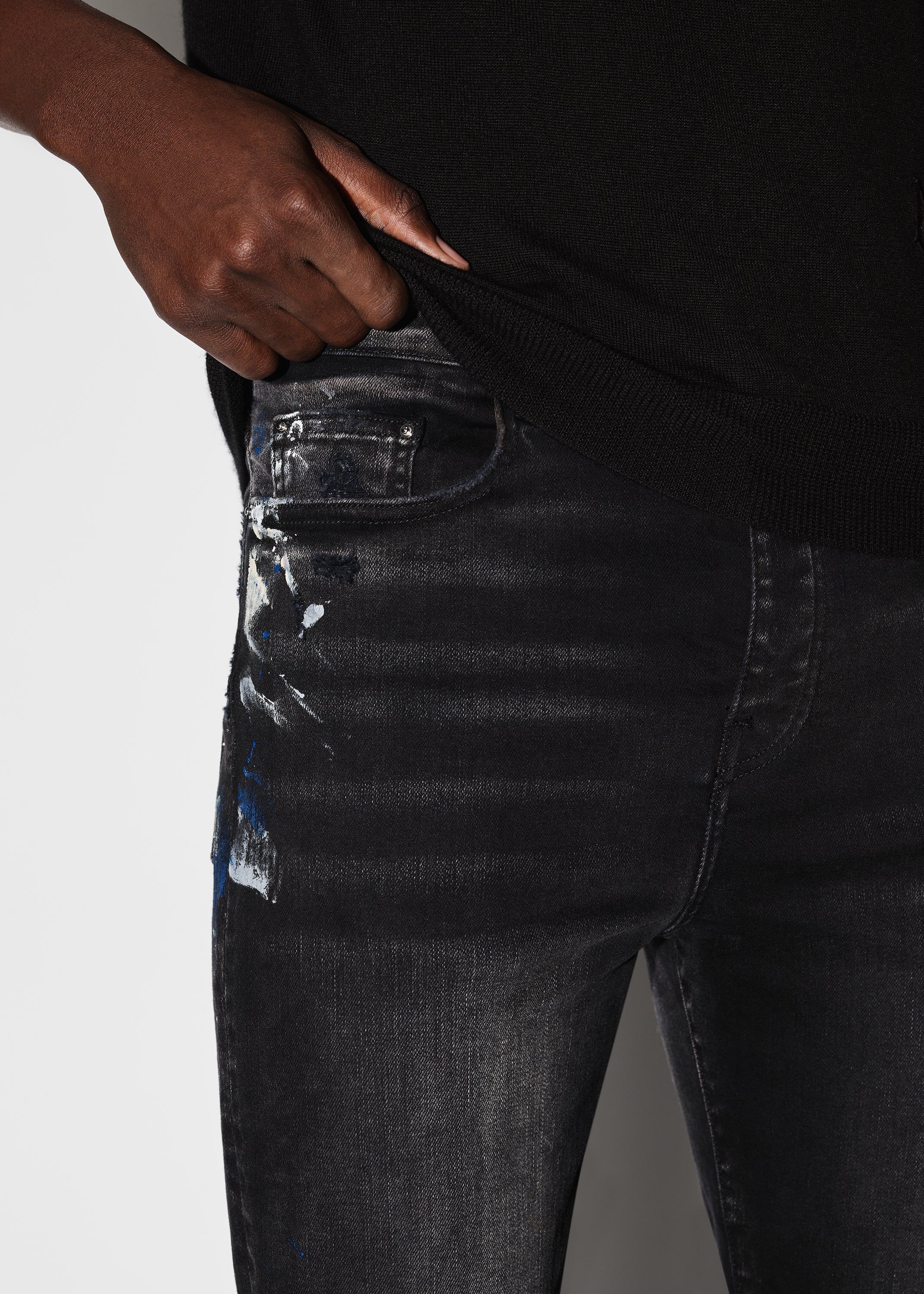 PAINT SPLATTER FLARE JEAN - AGED BLACK sold by AMIRI product image thumbnail 5