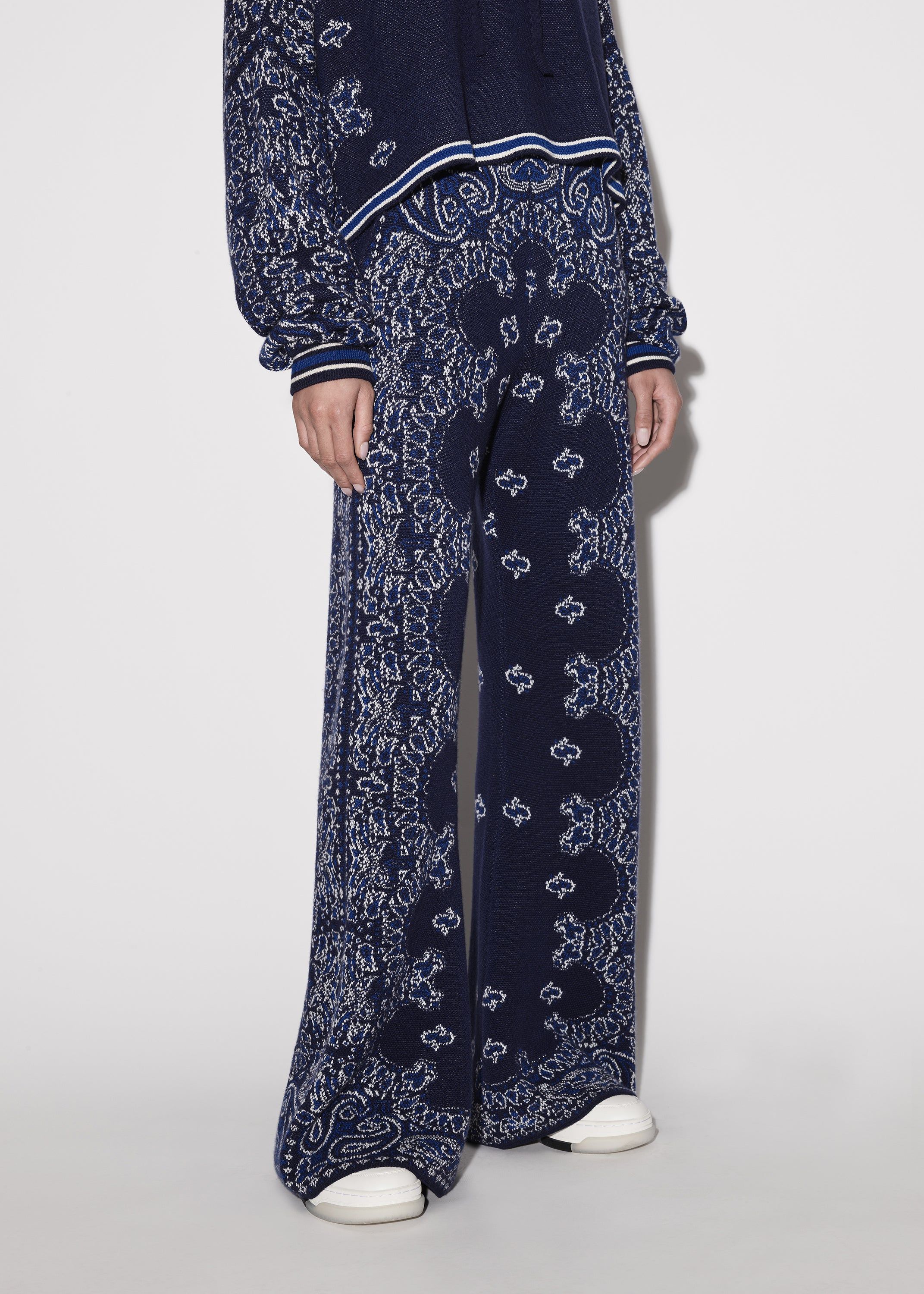 WOMEN - BANDANA KNIT SWEATPANT - Blue sold by AMIRI product image thumbnail 3