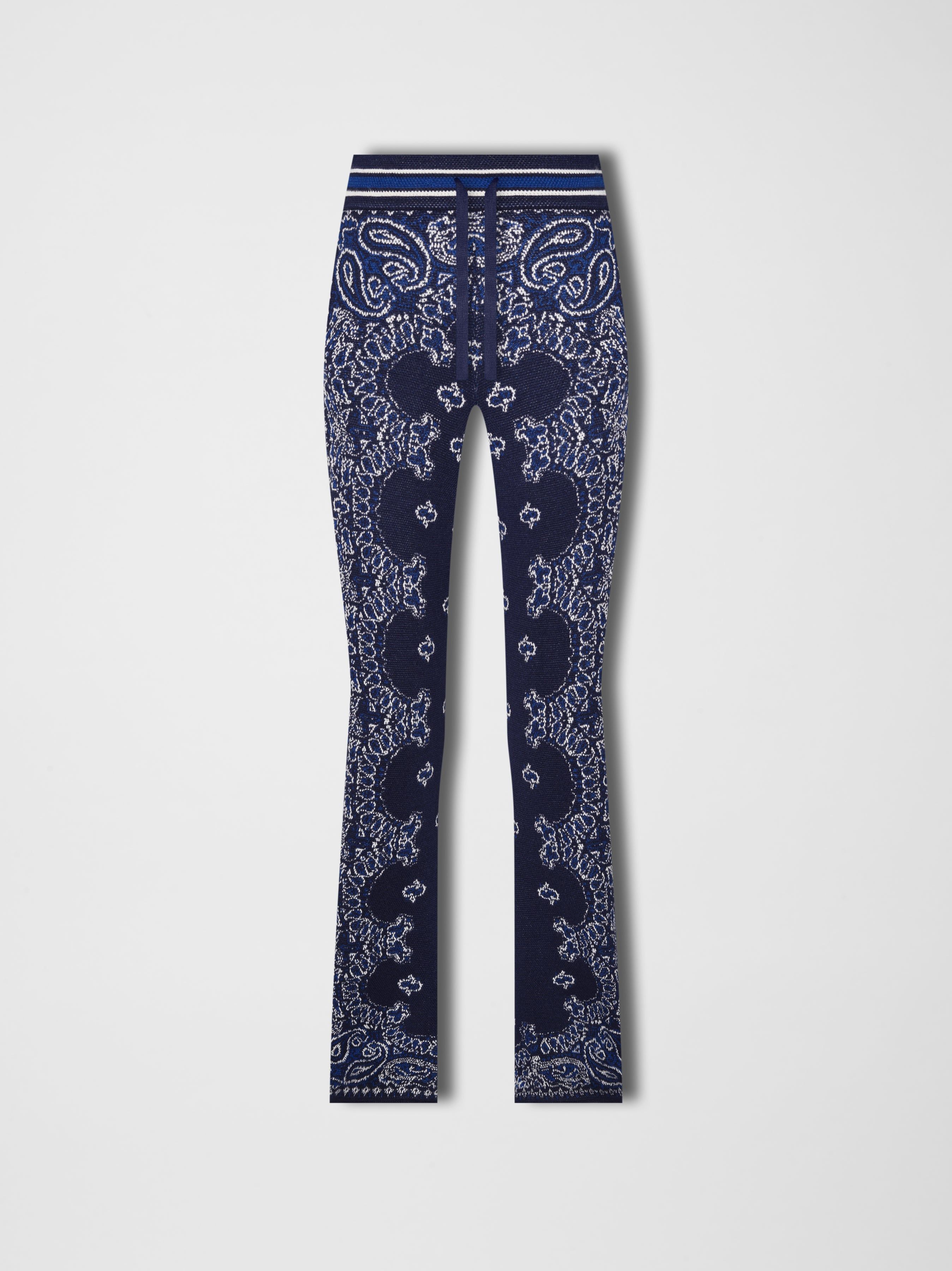 WOMEN - BANDANA KNIT SWEATPANT - Blue sold by AMIRI