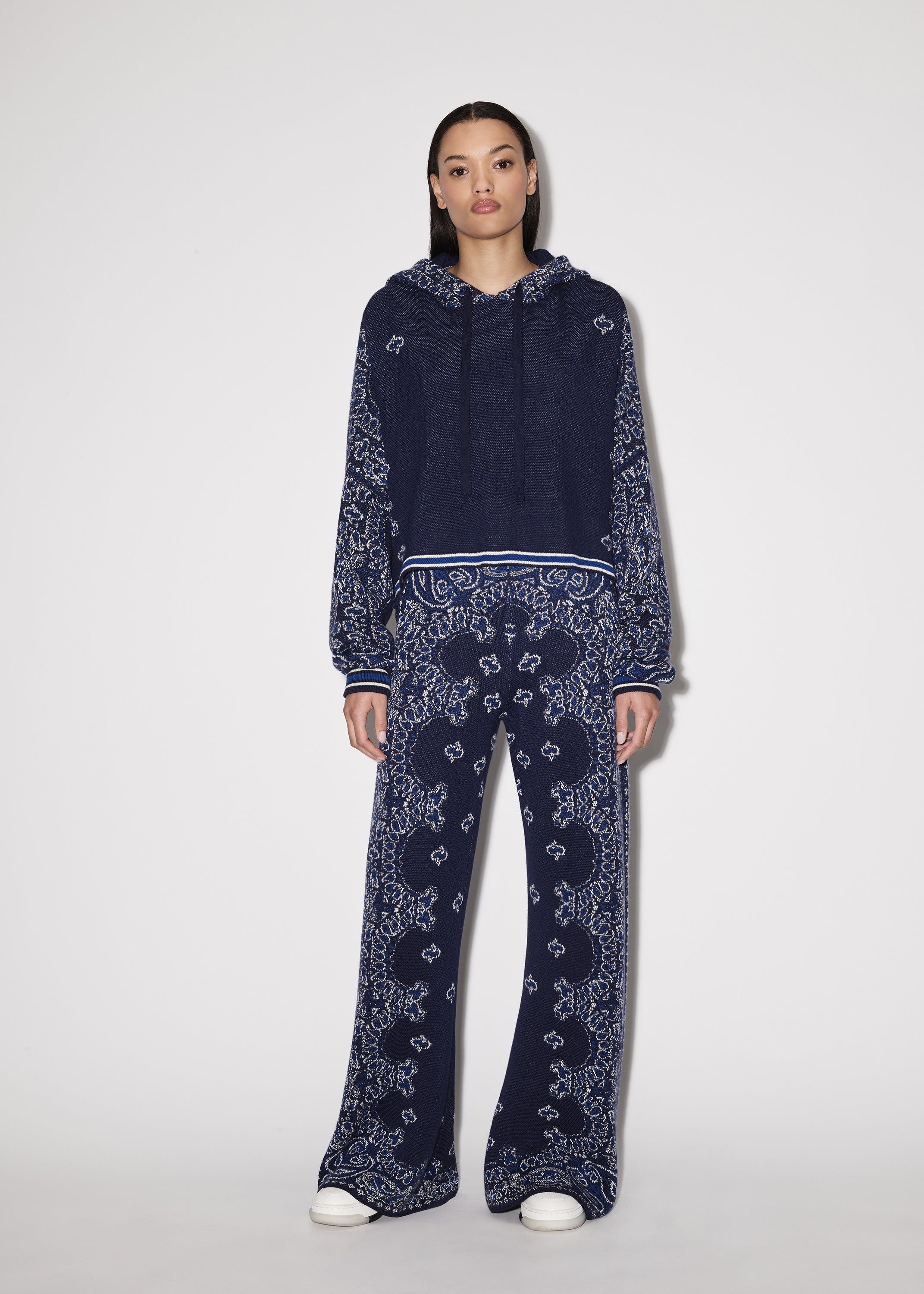 WOMEN - BANDANA KNIT SWEATPANT - Blue sold by AMIRI product image thumbnail 2