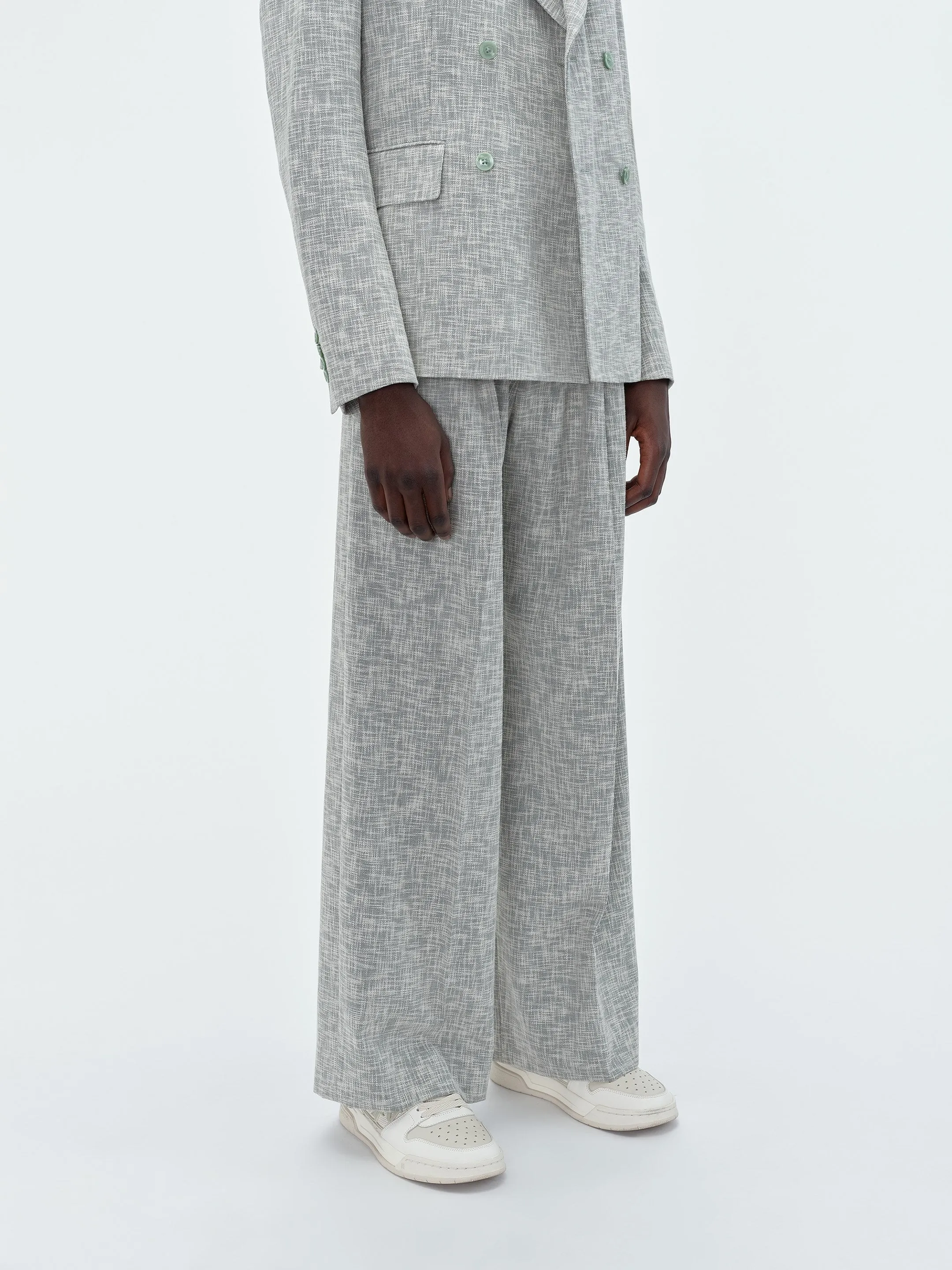 CROSSHATCH DOUBLE PLEATED PANT - Seacrest sold by AMIRI product image thumbnail 5