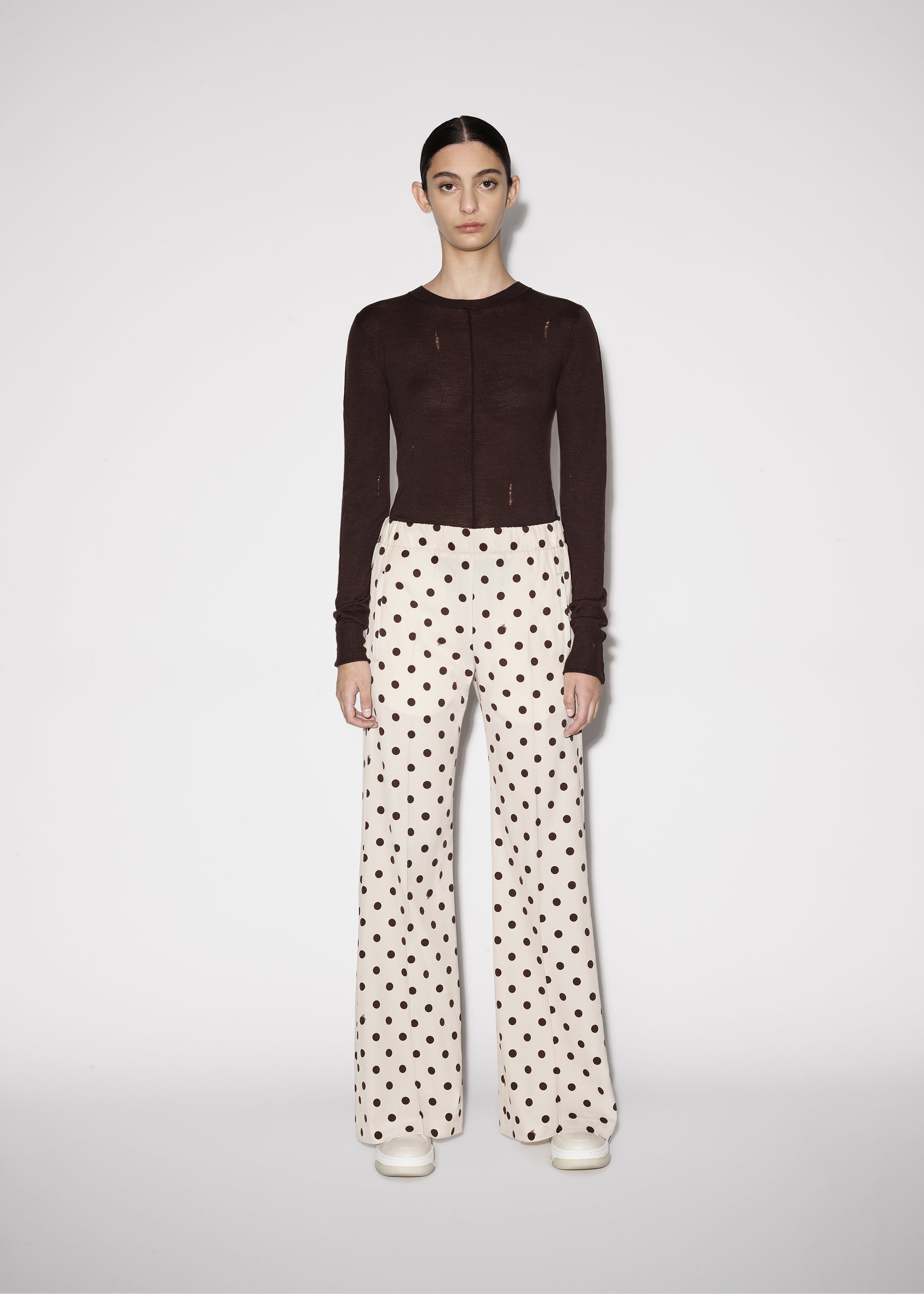 WOMEN - POLKA DOTS FLARE PANTS - ALABASTER sold by AMIRI product image thumbnail 2