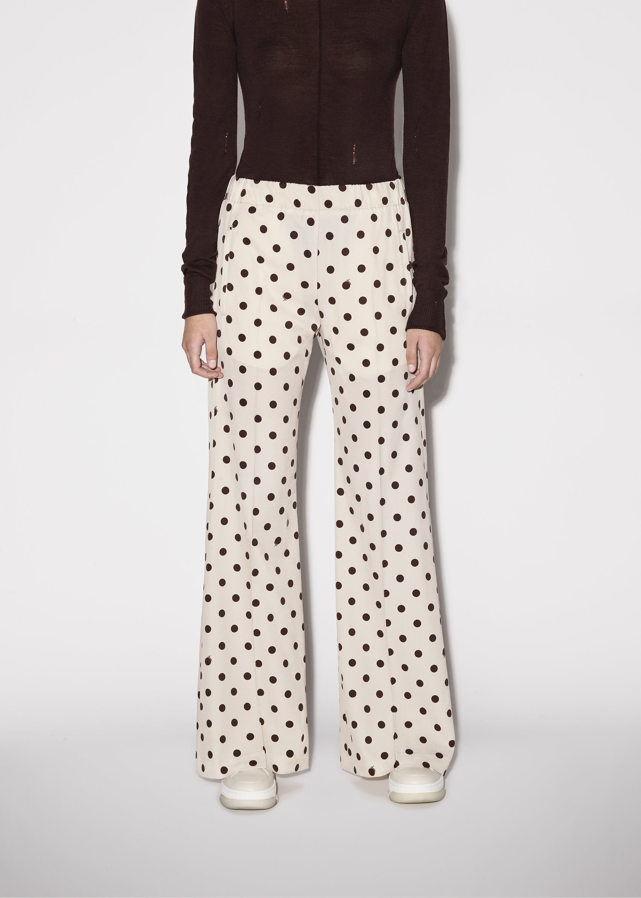 WOMEN - POLKA DOTS FLARE PANTS - ALABASTER sold by AMIRI product image thumbnail 3