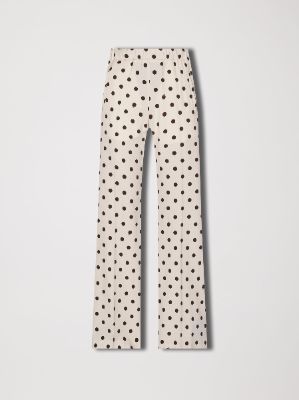 WOMEN - POLKA DOTS FLARE PANTS - ALABASTER sold by AMIRI