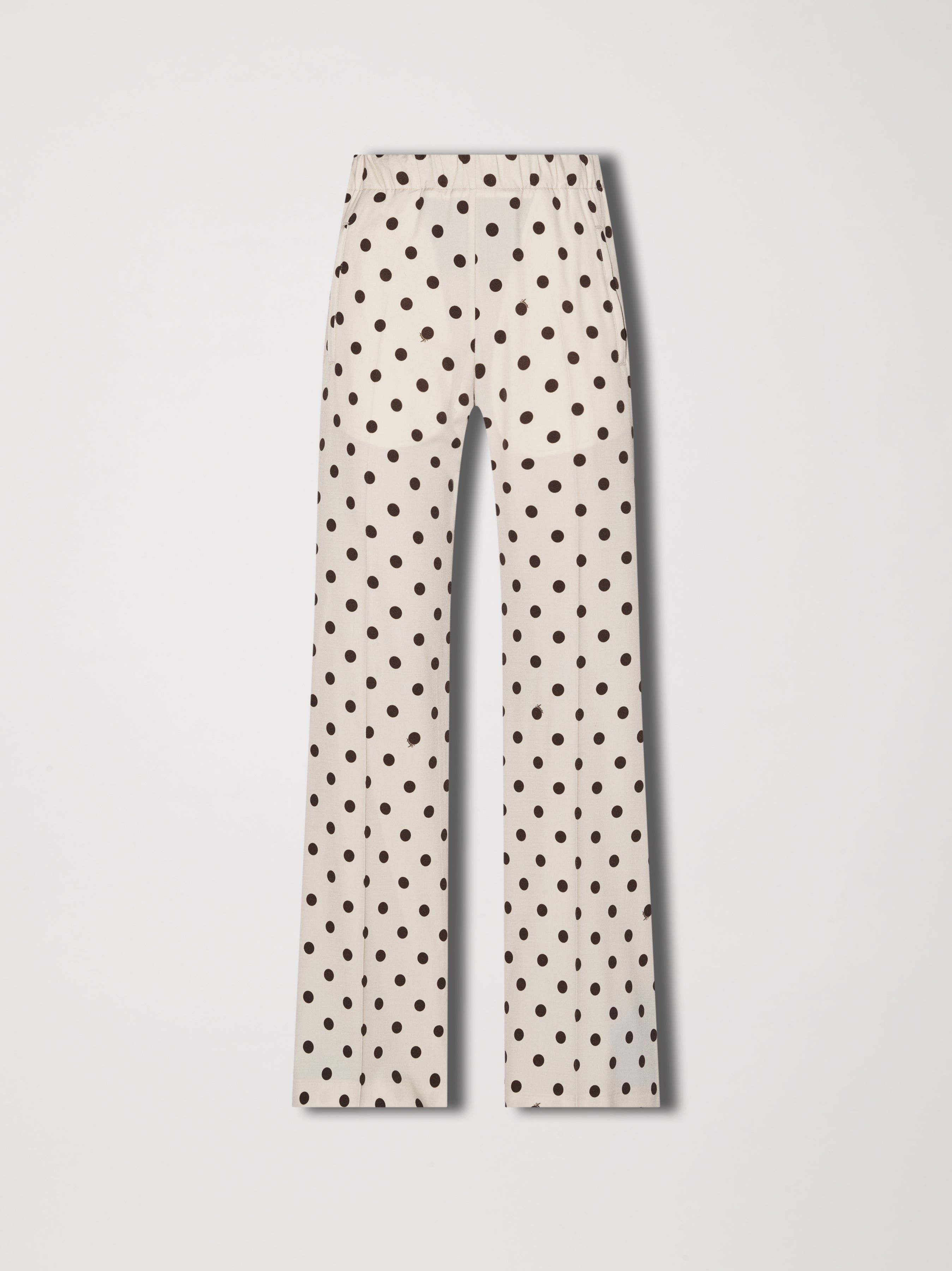 WOMEN - POLKA DOTS FLARE PANTS - ALABASTER sold by AMIRI