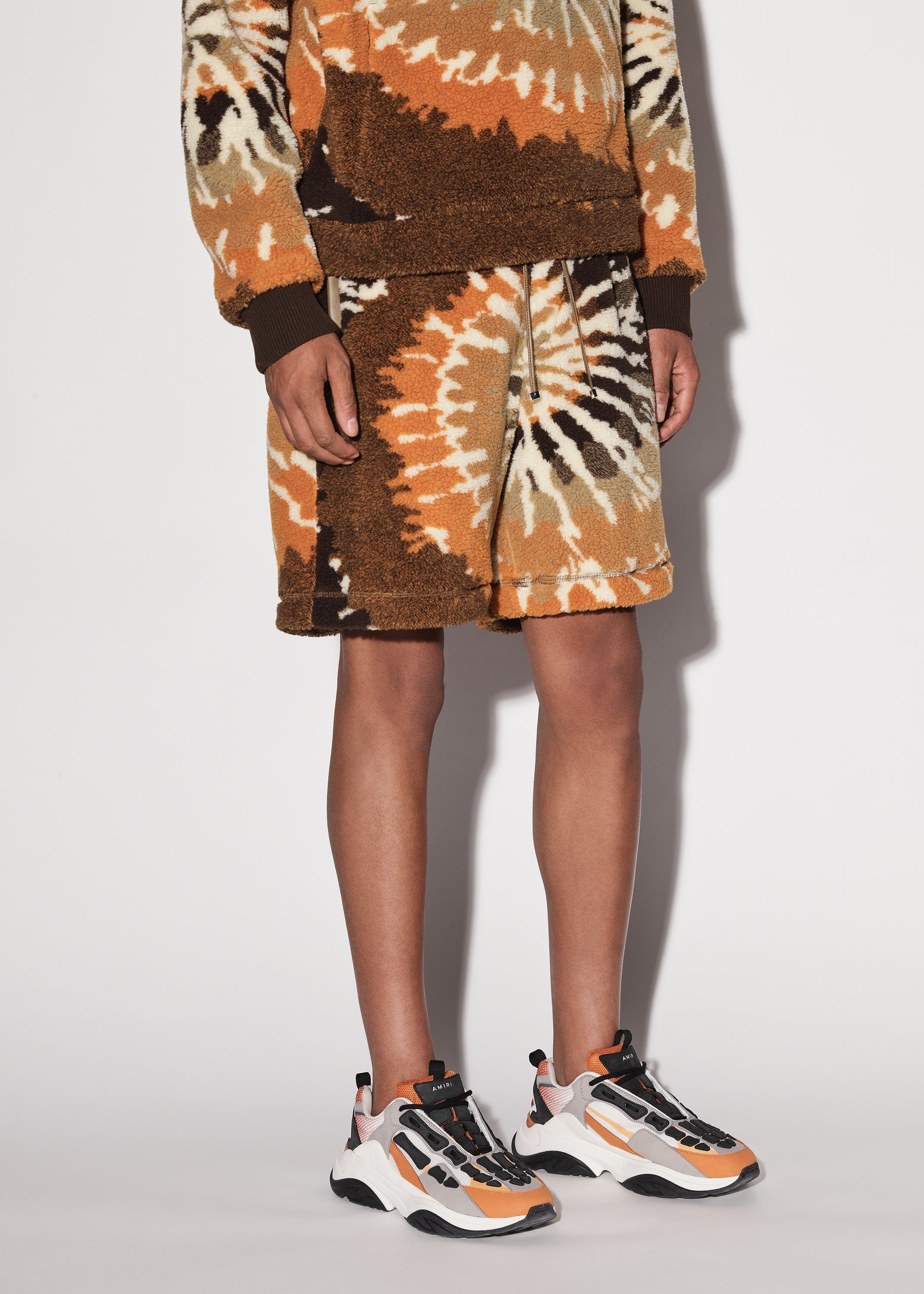 TIE DYE POLAR FLEECE SHORTS - ORANGE / BLACK sold by AMIRI product image thumbnail 3