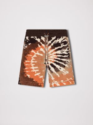 TIE DYE POLAR FLEECE SHORTS - ORANGE / BLACK sold by AMIRI