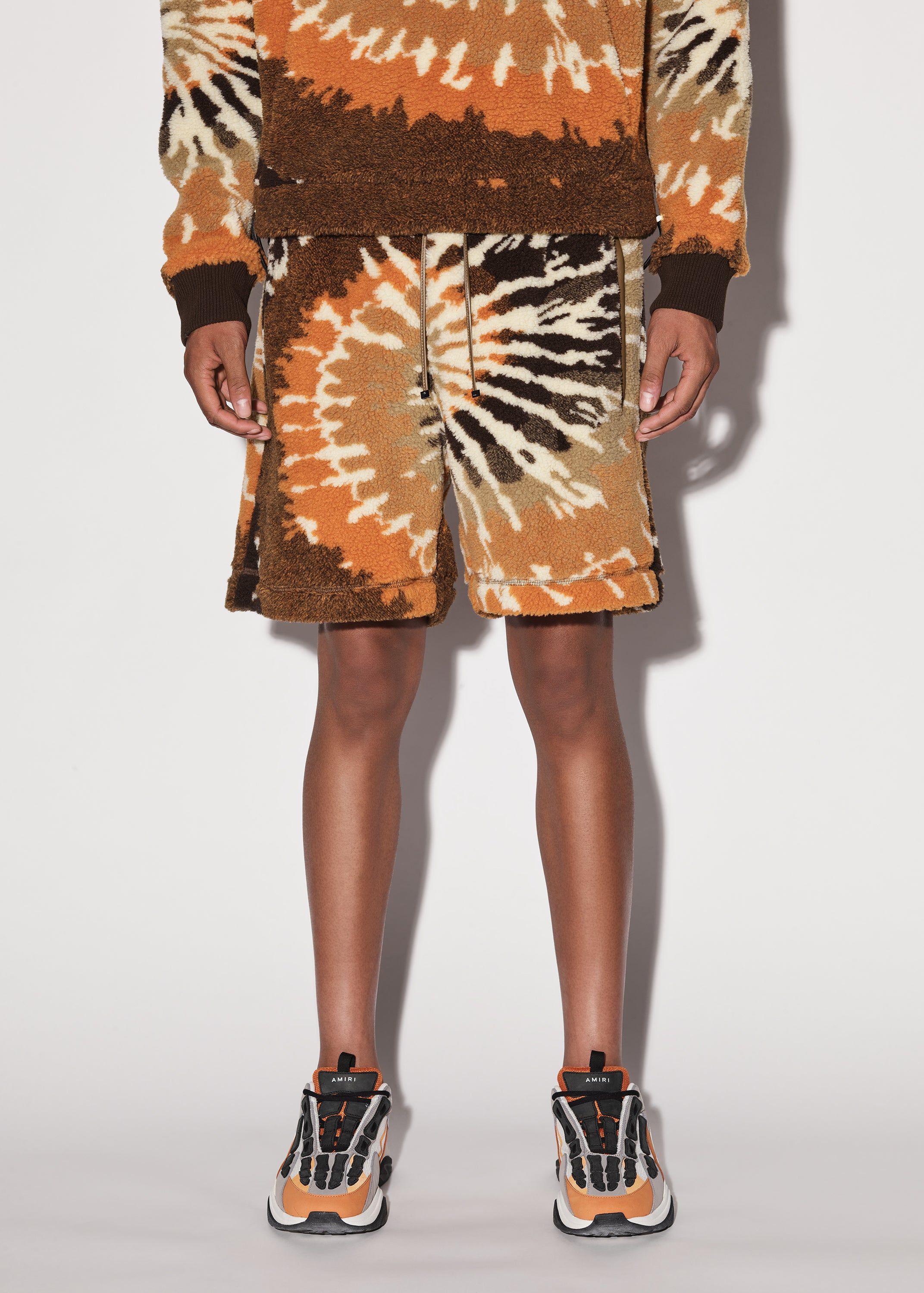TIE DYE POLAR FLEECE SHORTS - ORANGE / BLACK sold by AMIRI product image thumbnail 2