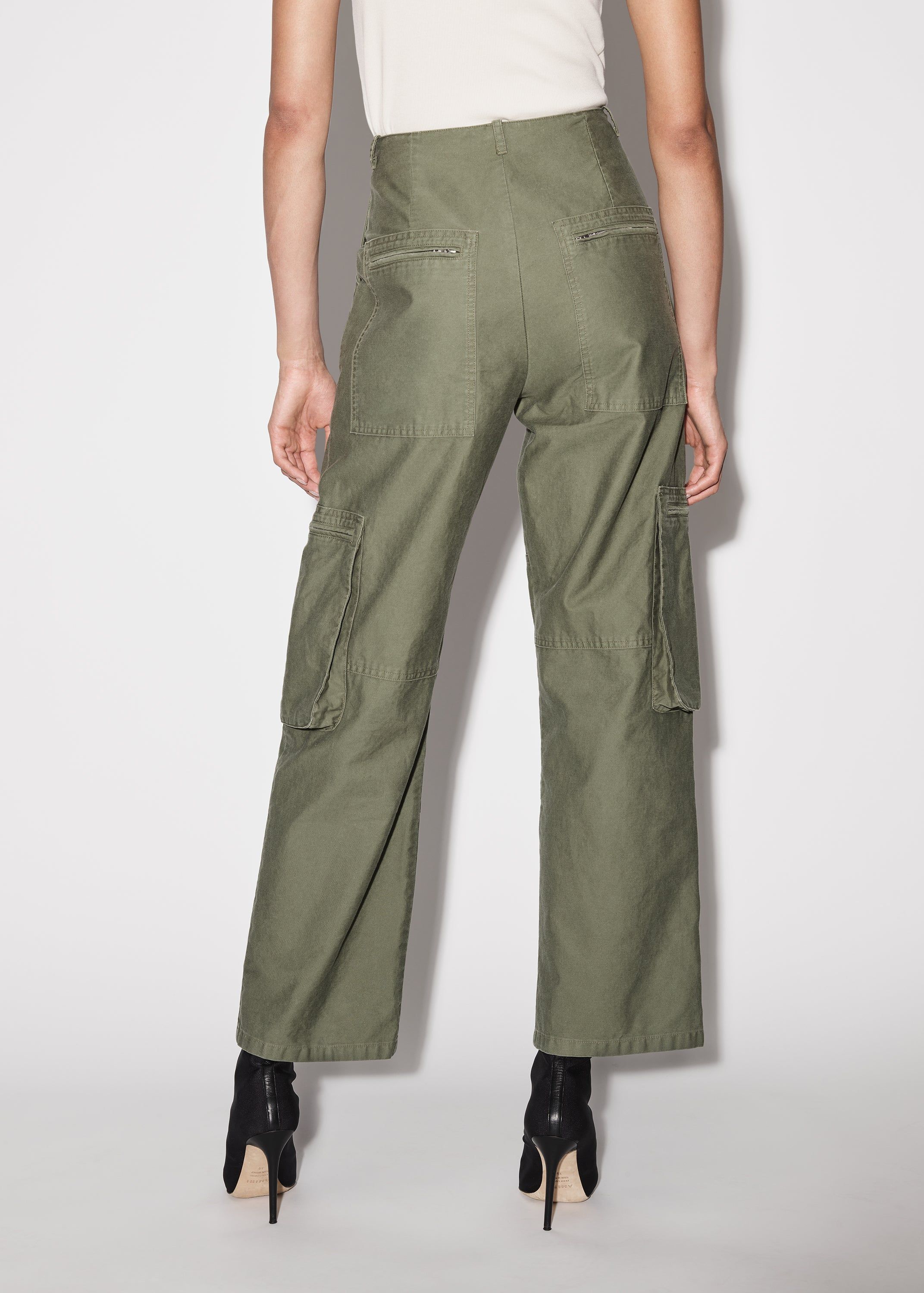 WOMEN - CARGO LOOSE STRAIGHT - OLIVE GREEN sold by AMIRI product image thumbnail 5