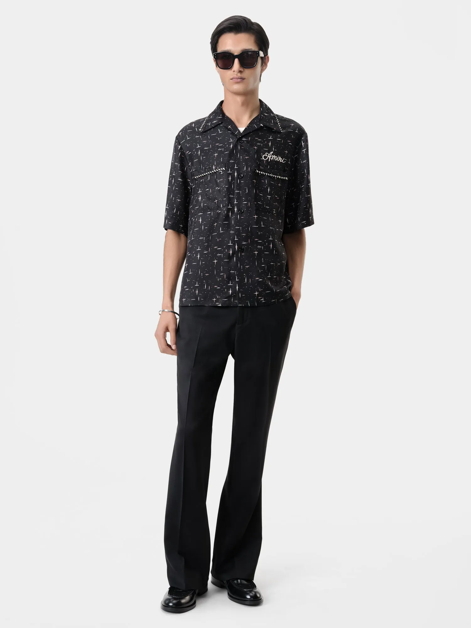 FLECK AMIRI BOWLING SHIRT - Black sold by AMIRI